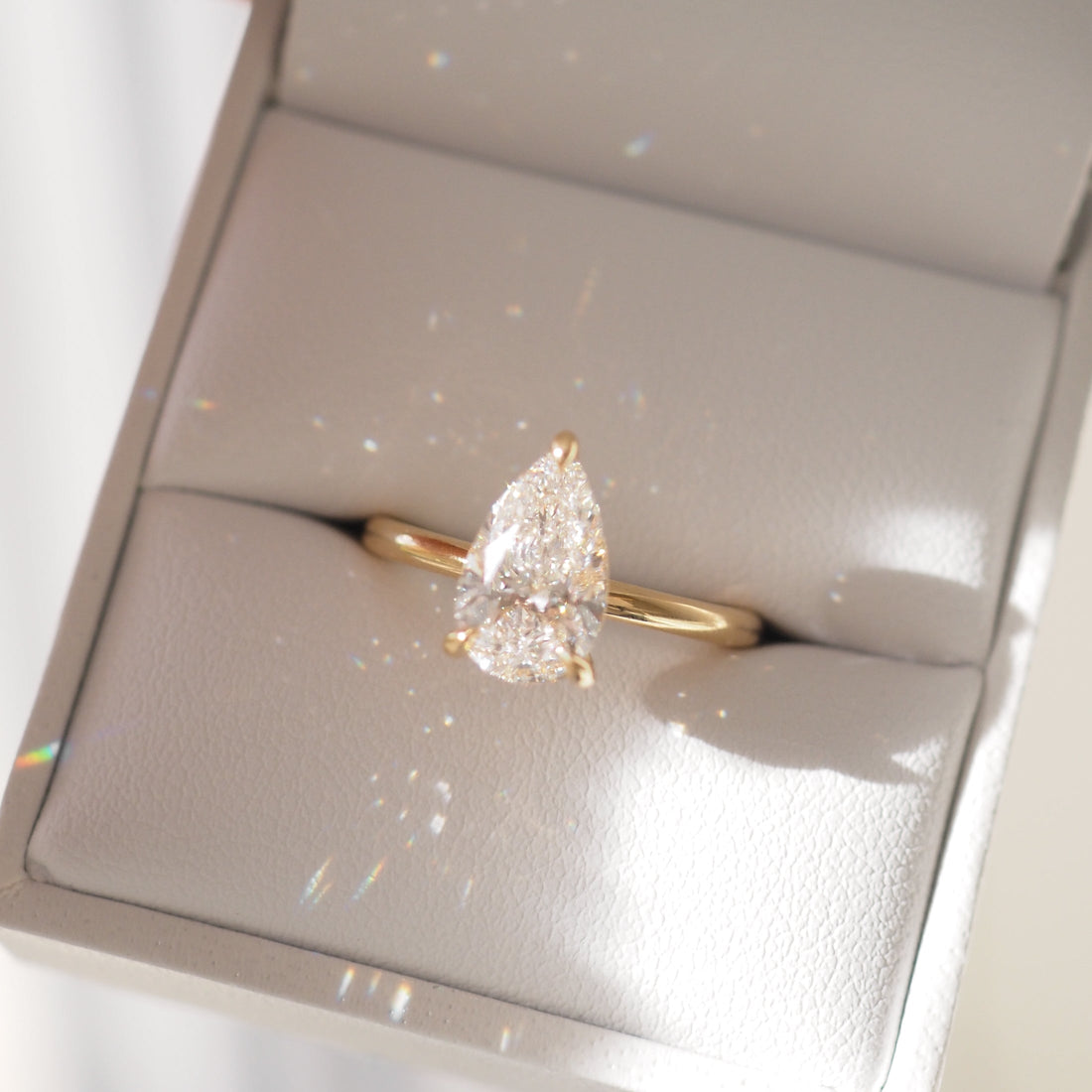 Lyla | Pear Solitaire Lab-Grown Diamond Engagement Ring