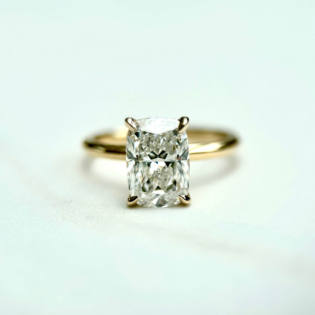Classic Elongated Cushion Cut Solitaire - 2ct+ (9mm+, D/E & VVS)