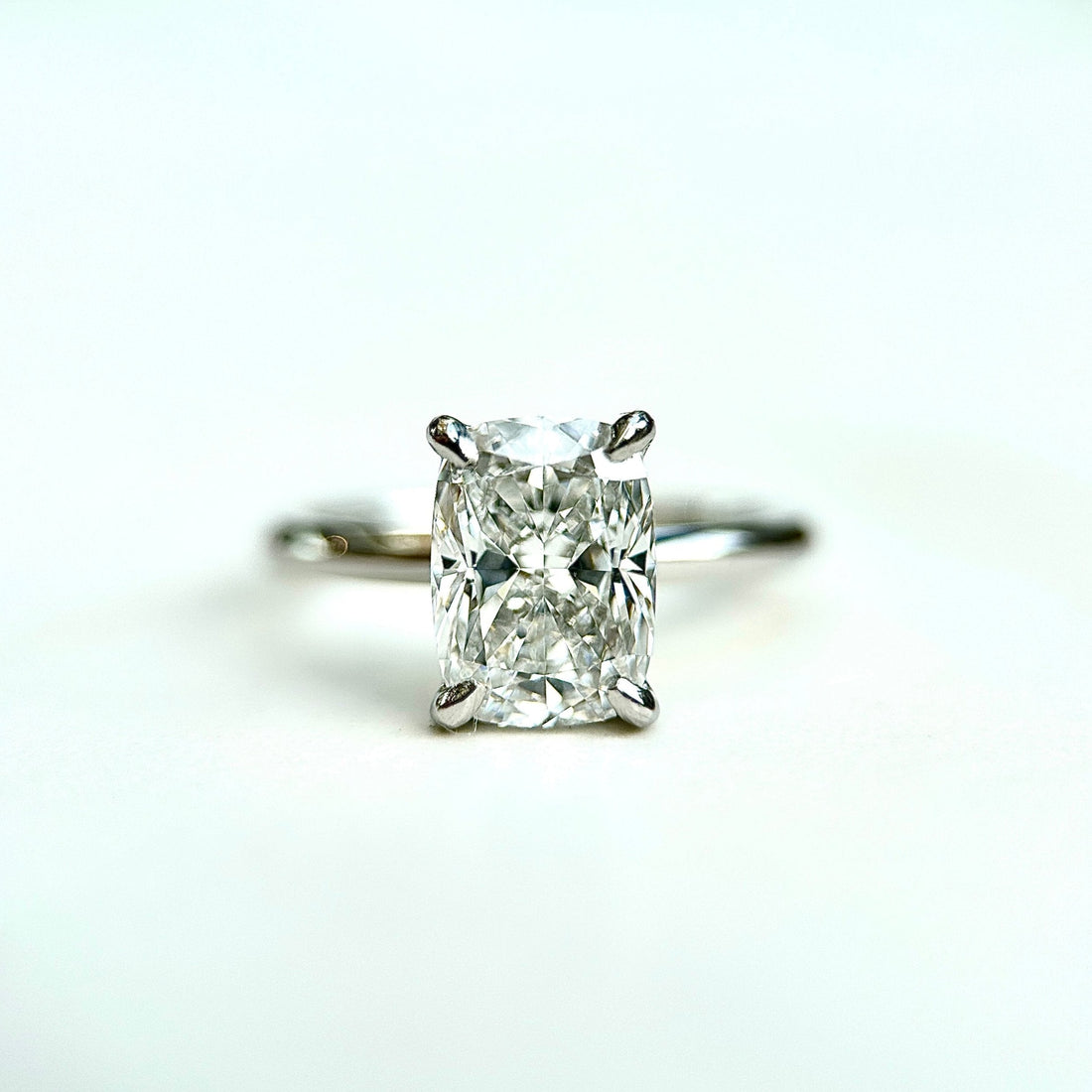Classic Elongated Cushion Cut Solitaire - 2ct+ (9mm+, D/E & VVS)