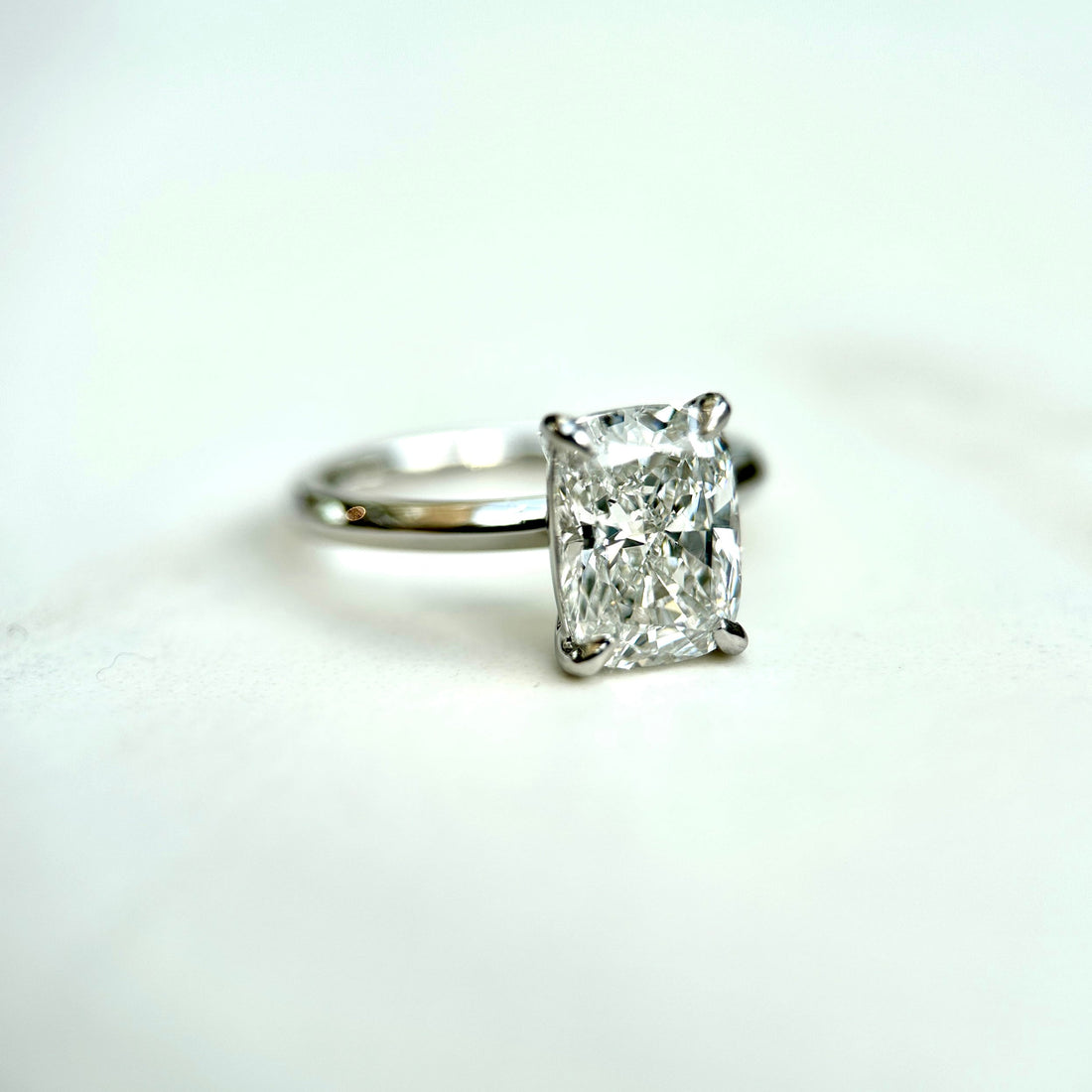 Classic Elongated Cushion Cut Solitaire - 2ct+ (9mm+, D/E & VVS)