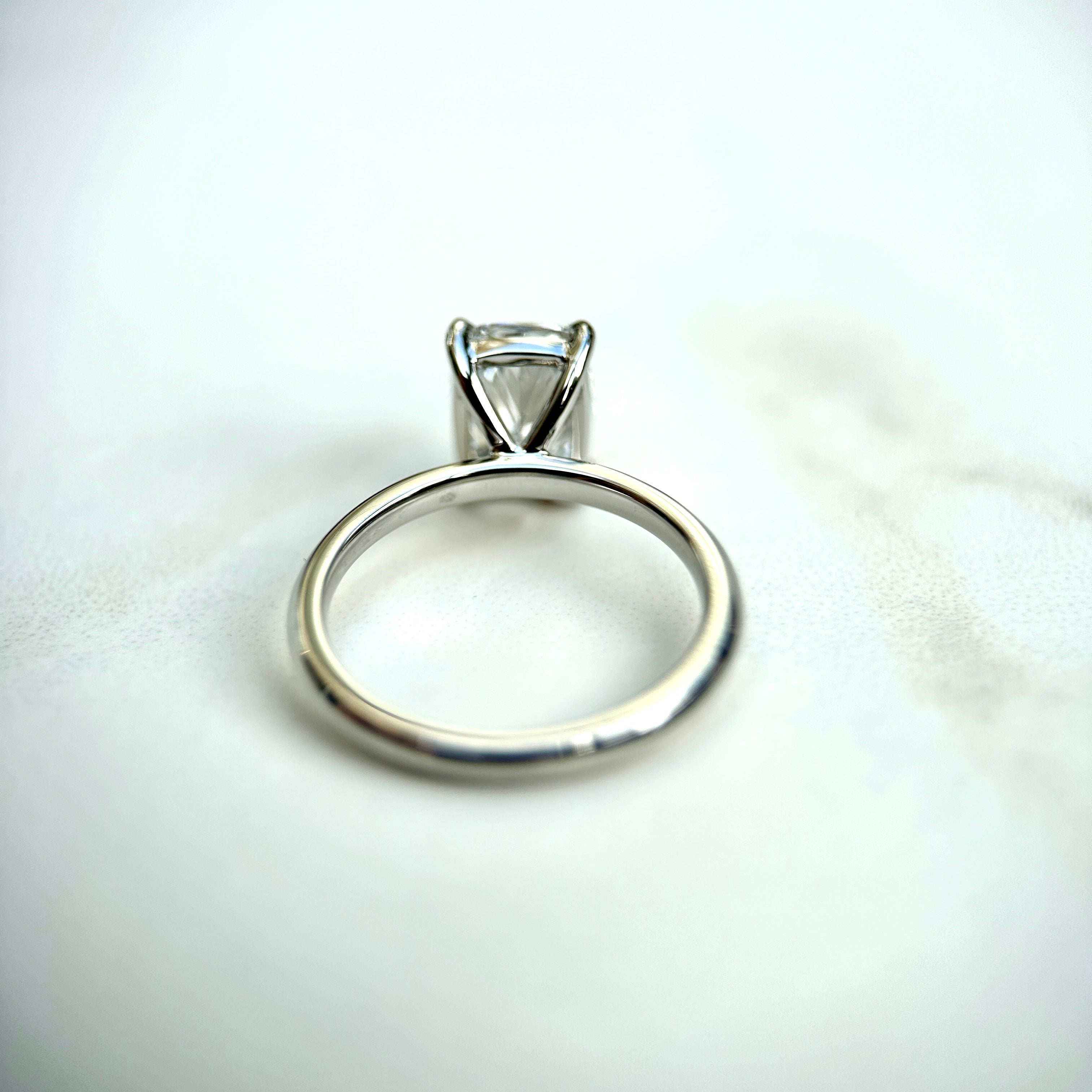 Classic Elongated Cushion Cut Solitaire - 2ct+ (9mm+, D/E & VVS)