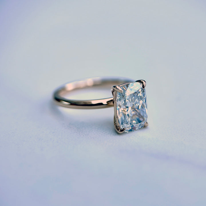 Classic Elongated Cushion Cut Solitaire - 2ct+ (9mm+, D/E & VVS)