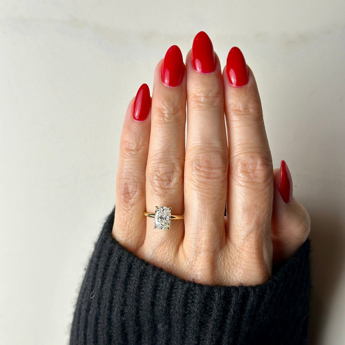 Classic Elongated Cushion Cut Solitaire - 2ct+ (9mm+, D/E & VVS)