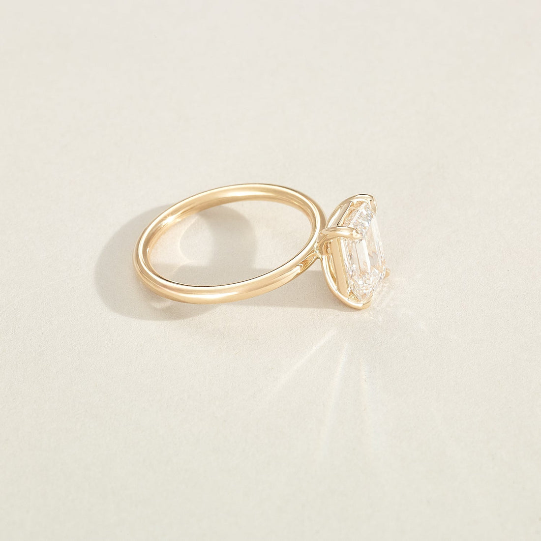 Eva | Emerald Solitaire Lab-Grown Diamond Engagement Ring