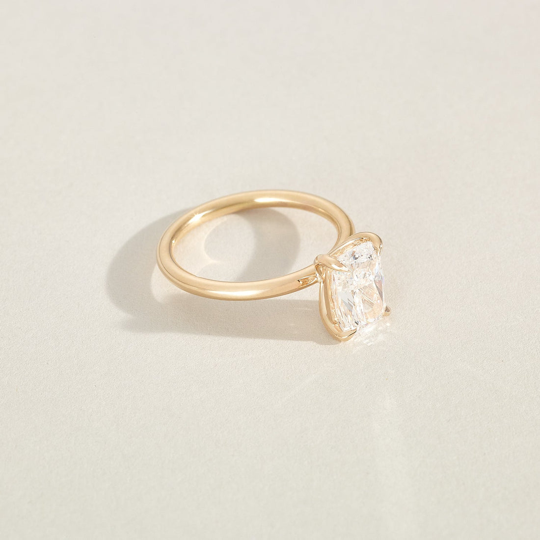 Khia | Elongated Cushion Solitaire Lab-Grown Diamond Engagement Ring