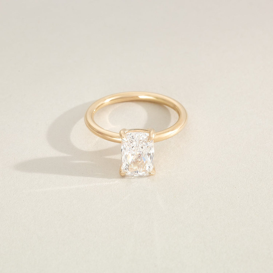 Khia | Elongated Cushion Solitaire Lab-Grown Diamond Engagement Ring