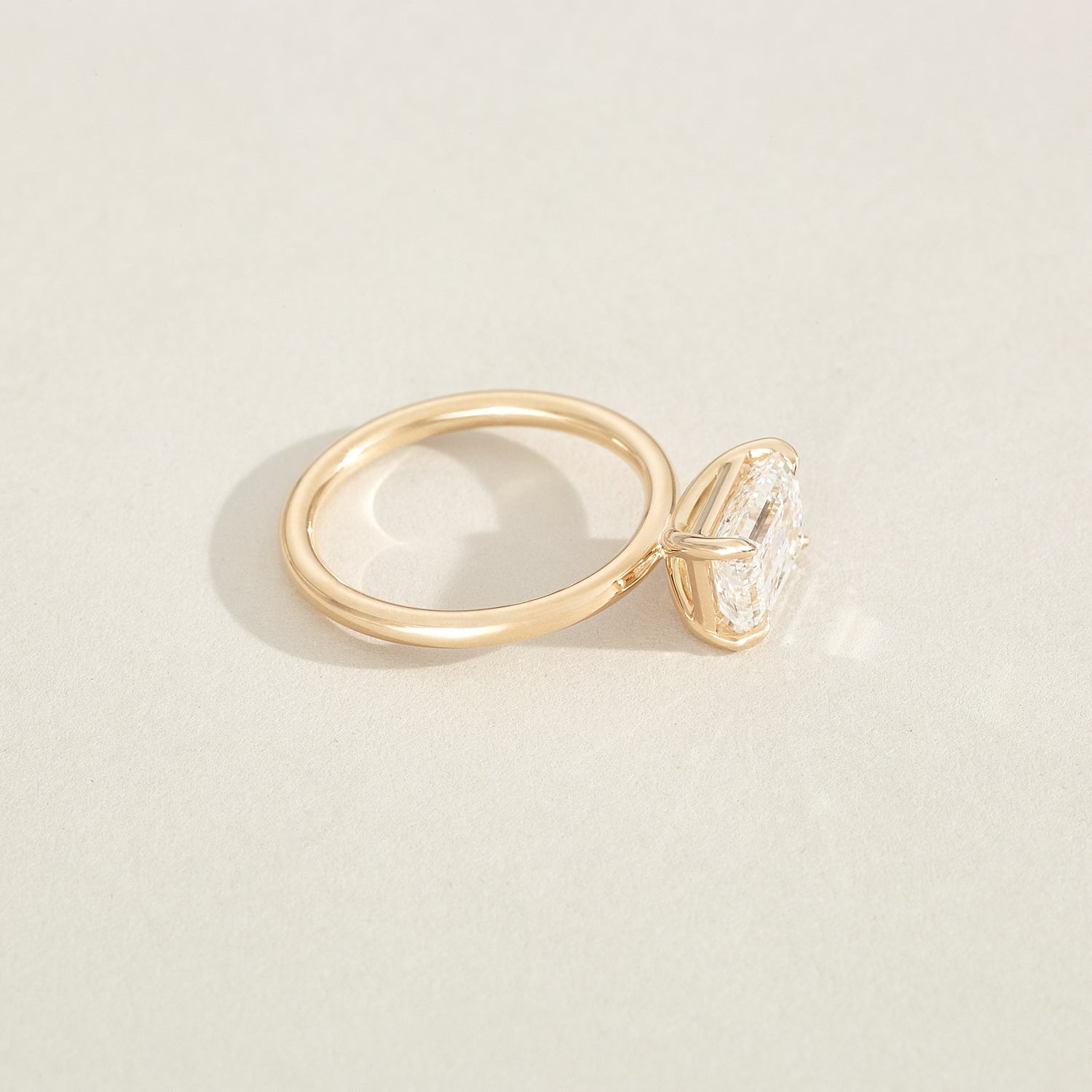 Fae | East West Emerald Solitaire Lab-Grown Diamond Engagement Ring