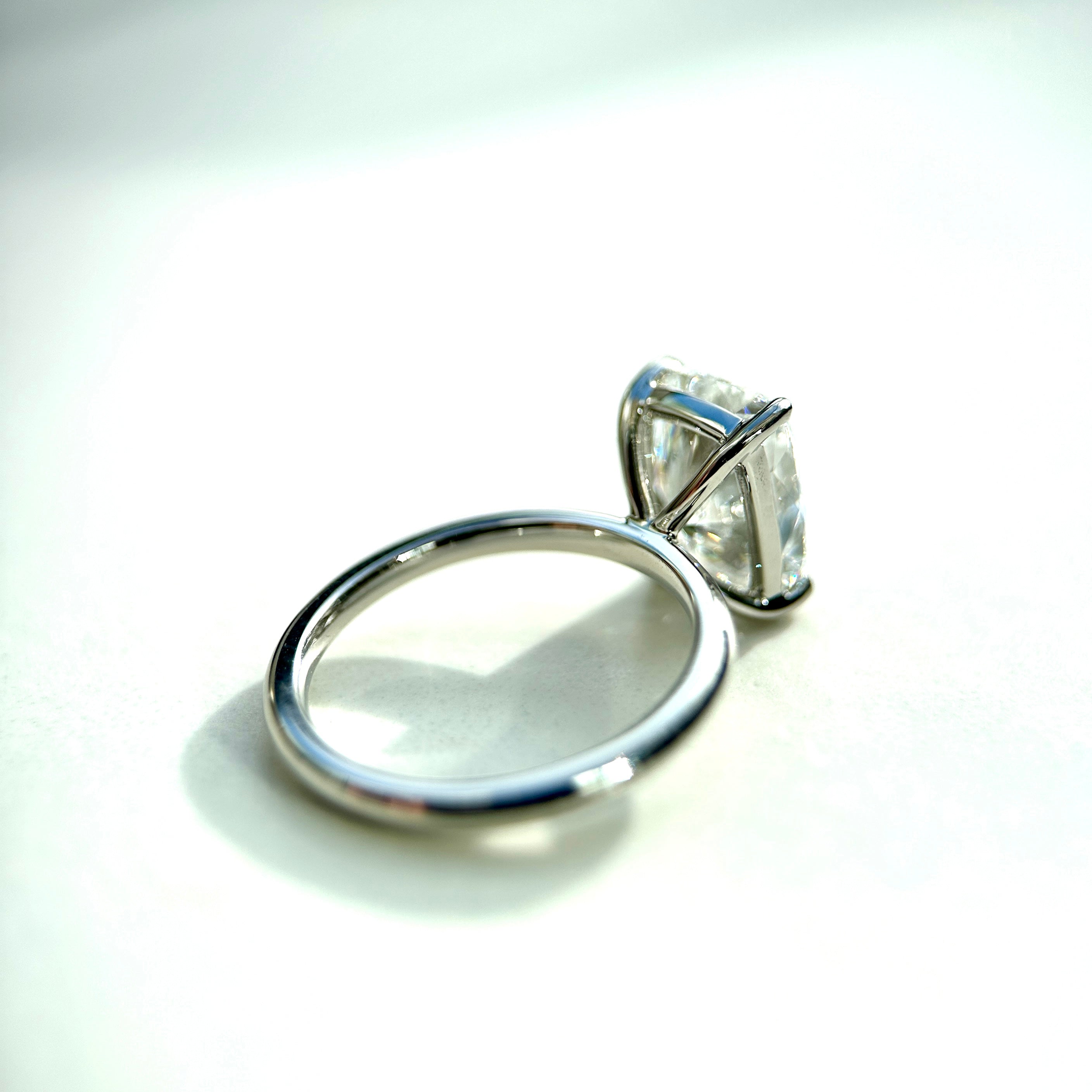 Classic Elongated Cushion Cut Solitaire - 3ct+ (10mm+, D/E & VVS)