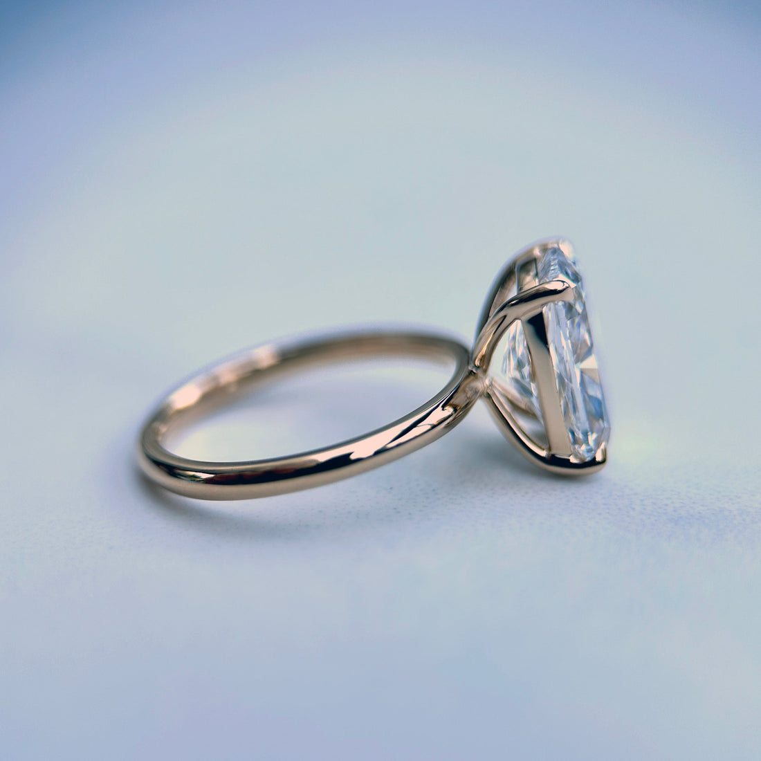 Classic Elongated Cushion Cut Solitaire - 3ct+ (10mm+, D/E & VVS)