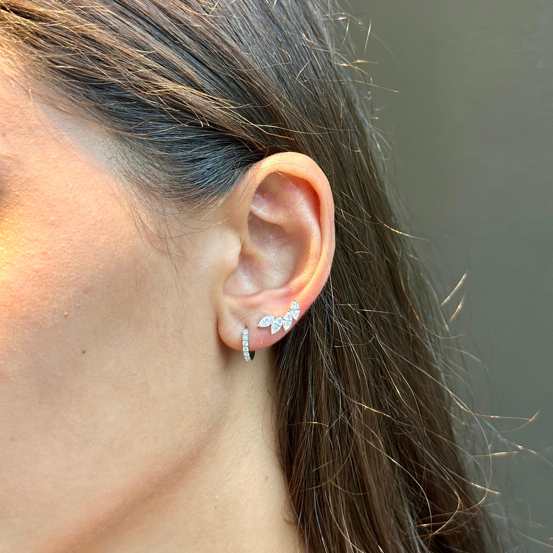 4 Marquise studs - 1.20ct+