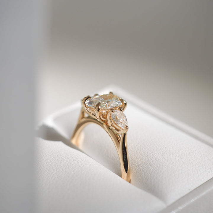 Ania | Oval & Pear Trilogy Lab-Grown Diamond Engagement Ring