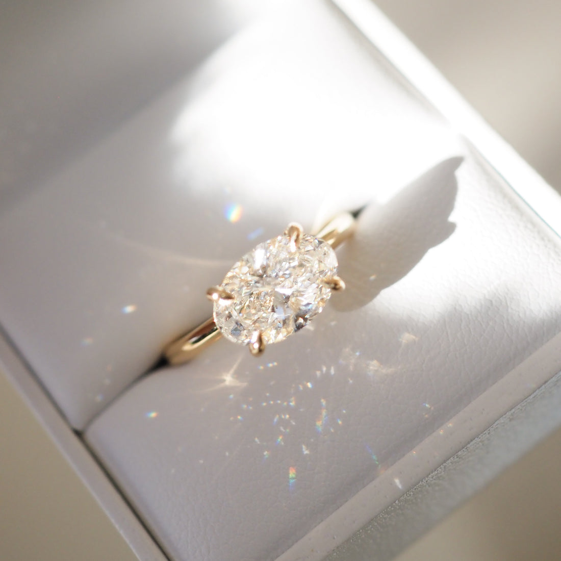 Ayla | East West Oval Solitaire Lab-Grown Diamond Engagement Ring