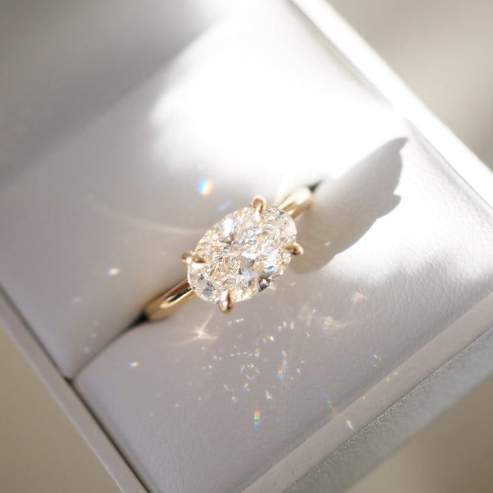 Ayla | East West Oval Solitaire Lab-Grown Diamond Engagement Ring