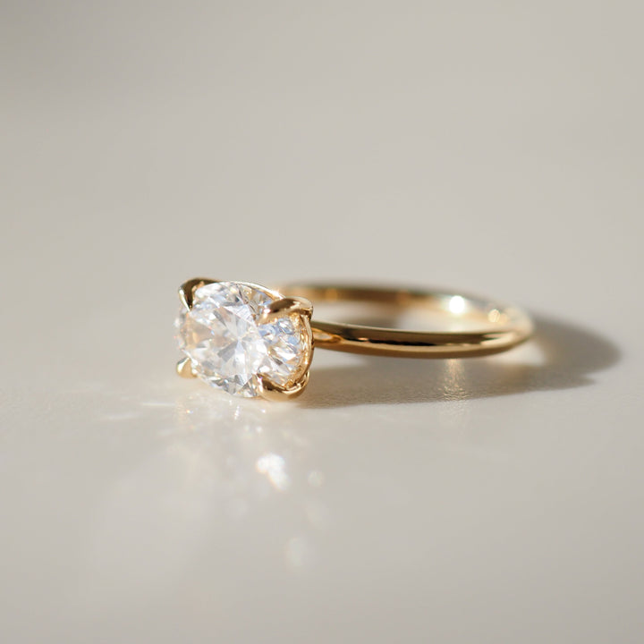 Ayla | East West Oval Solitaire Lab-Grown Diamond Engagement Ring