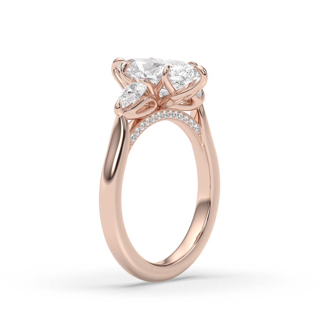 Vintage Monaco 3 Stone, Marquise Cut