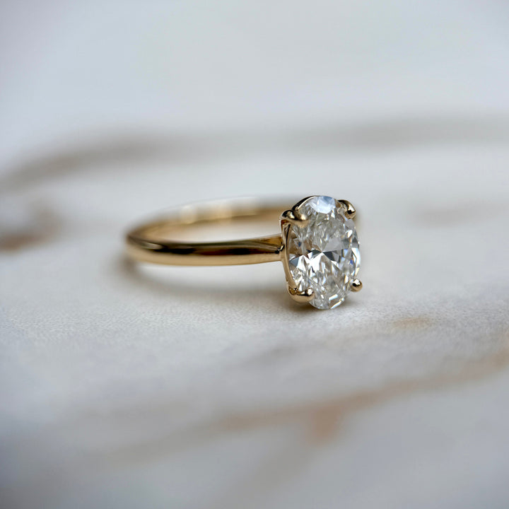 Cathedral Set Classic Oval Cut Solitaire - 1.20ct+ (8.5mm+, D/E & VVS)