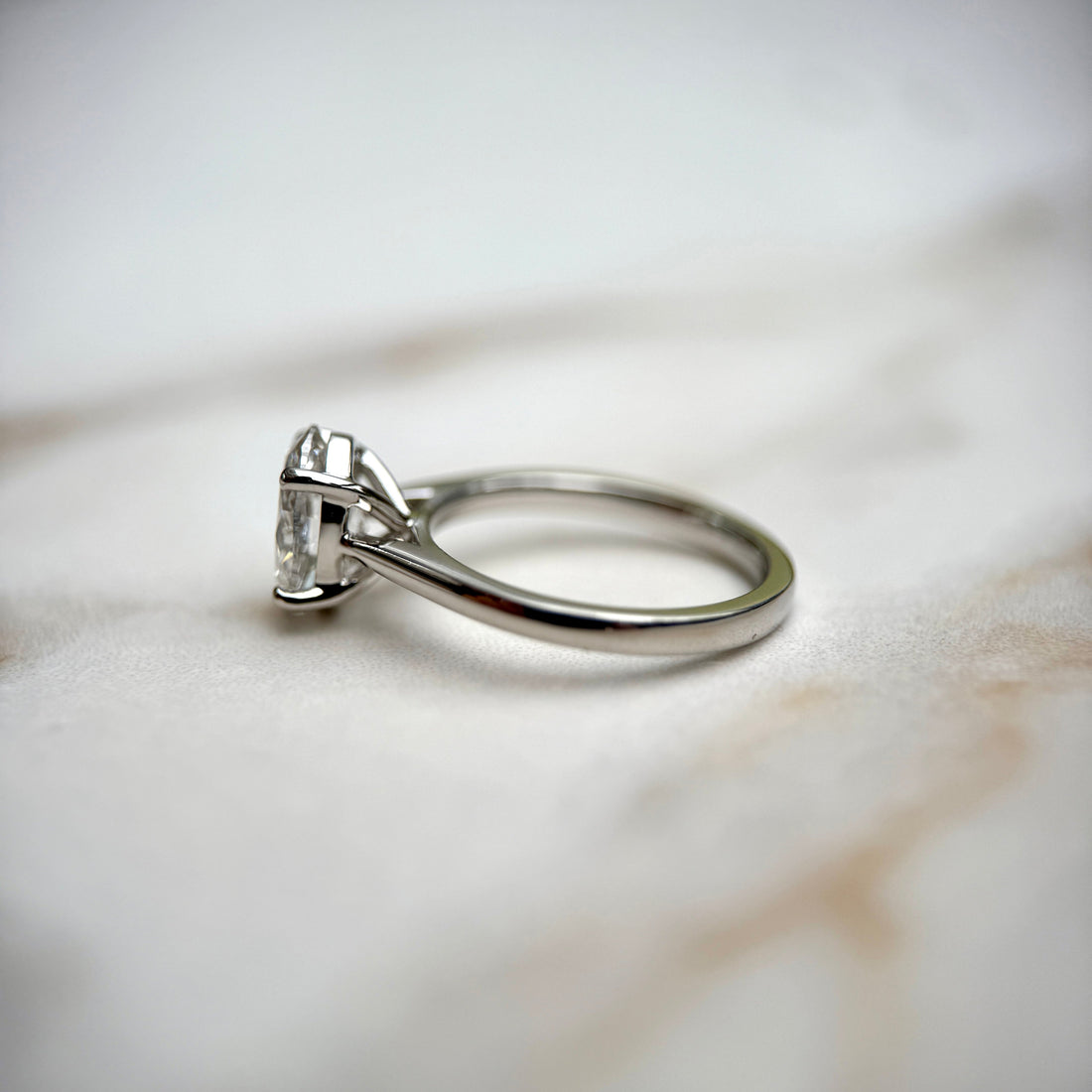 Cathedral Set Classic Oval Cut Solitaire - 1.50ct+ (9mm+, D/E & VVS)