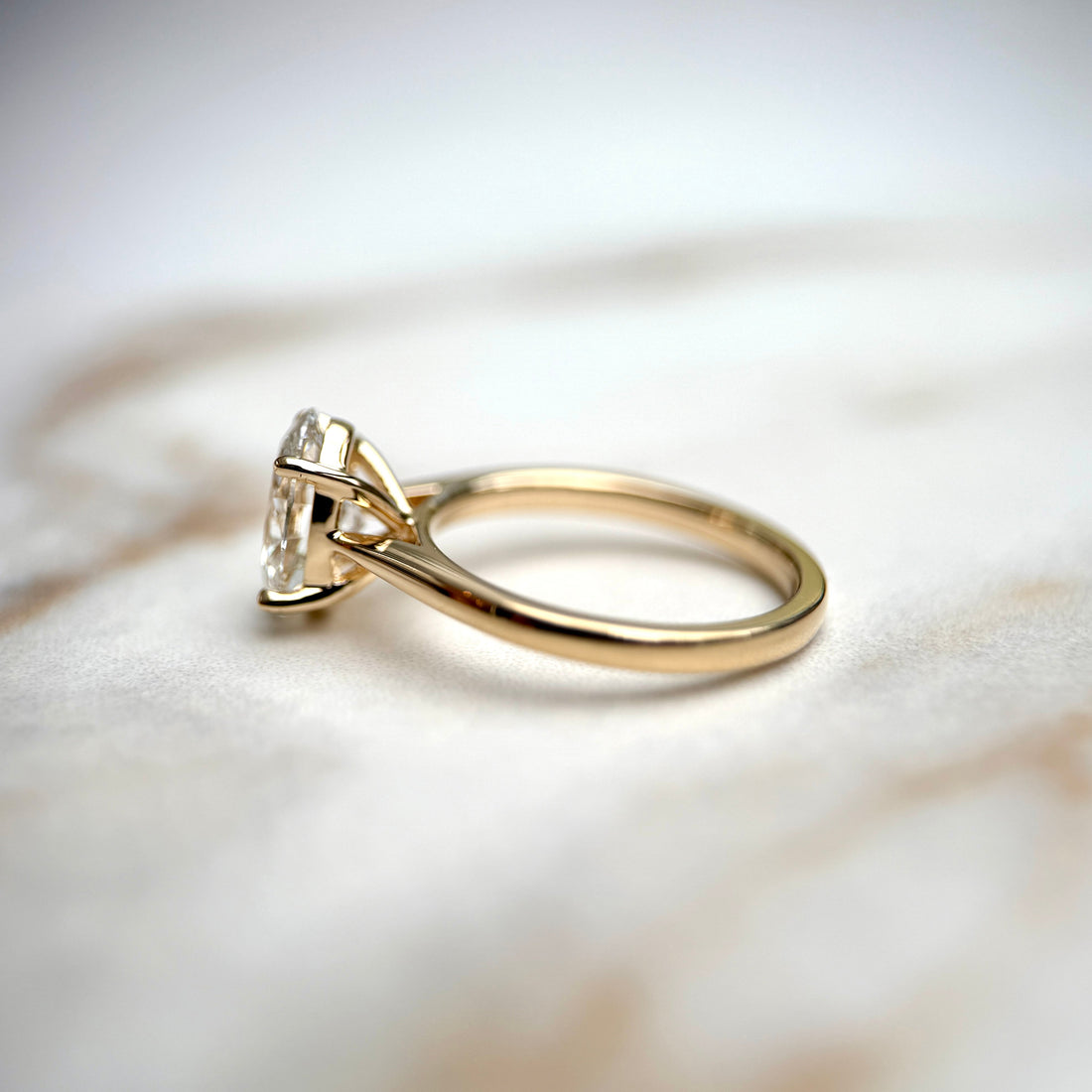 Cathedral Set Classic Oval Cut Solitaire - 1.50ct+ (9mm+, D/E & VVS)