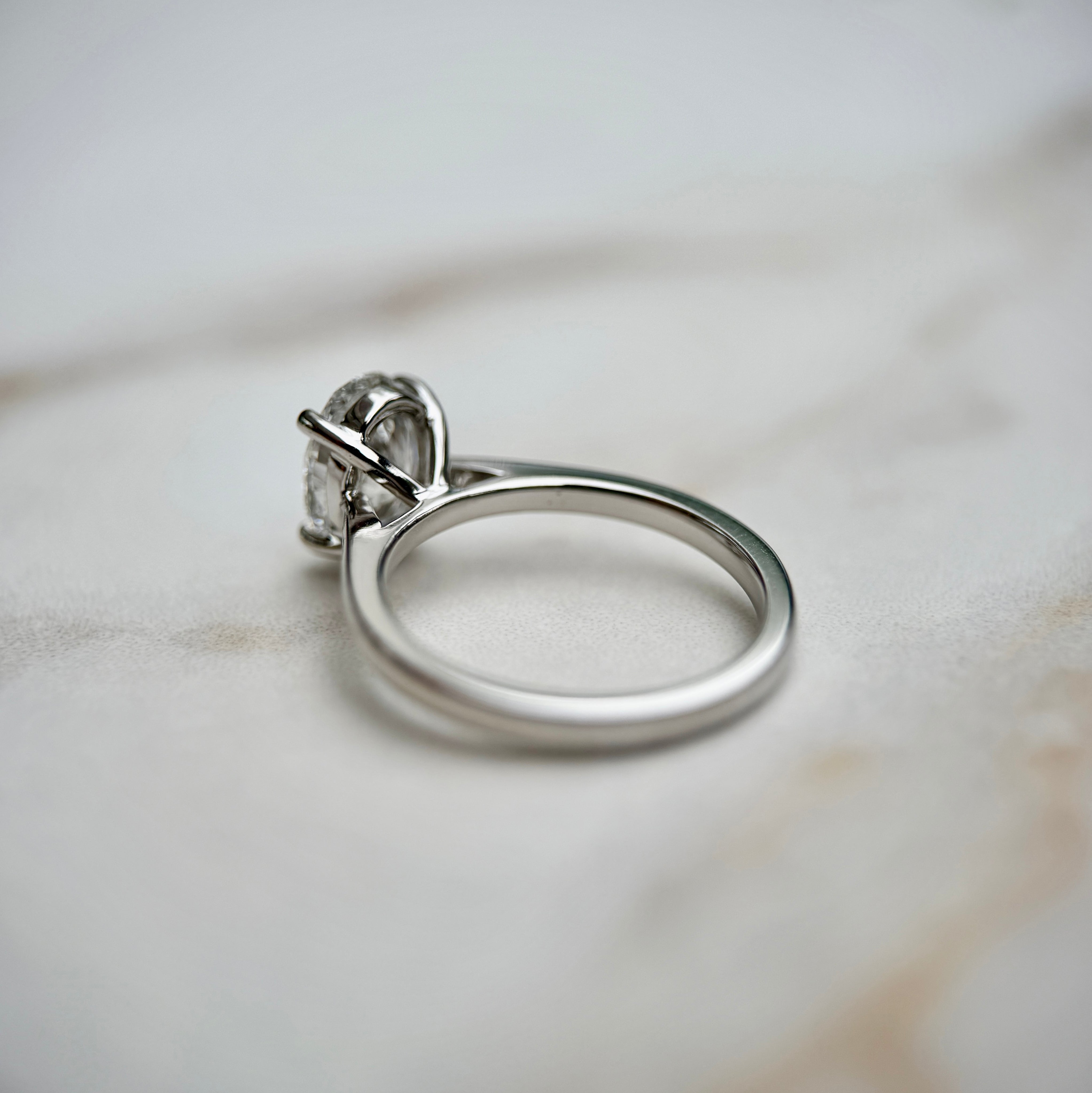 Cathedral Set Classic Oval Cut Solitaire - 1.50ct+ (9mm+, D/E & VVS)