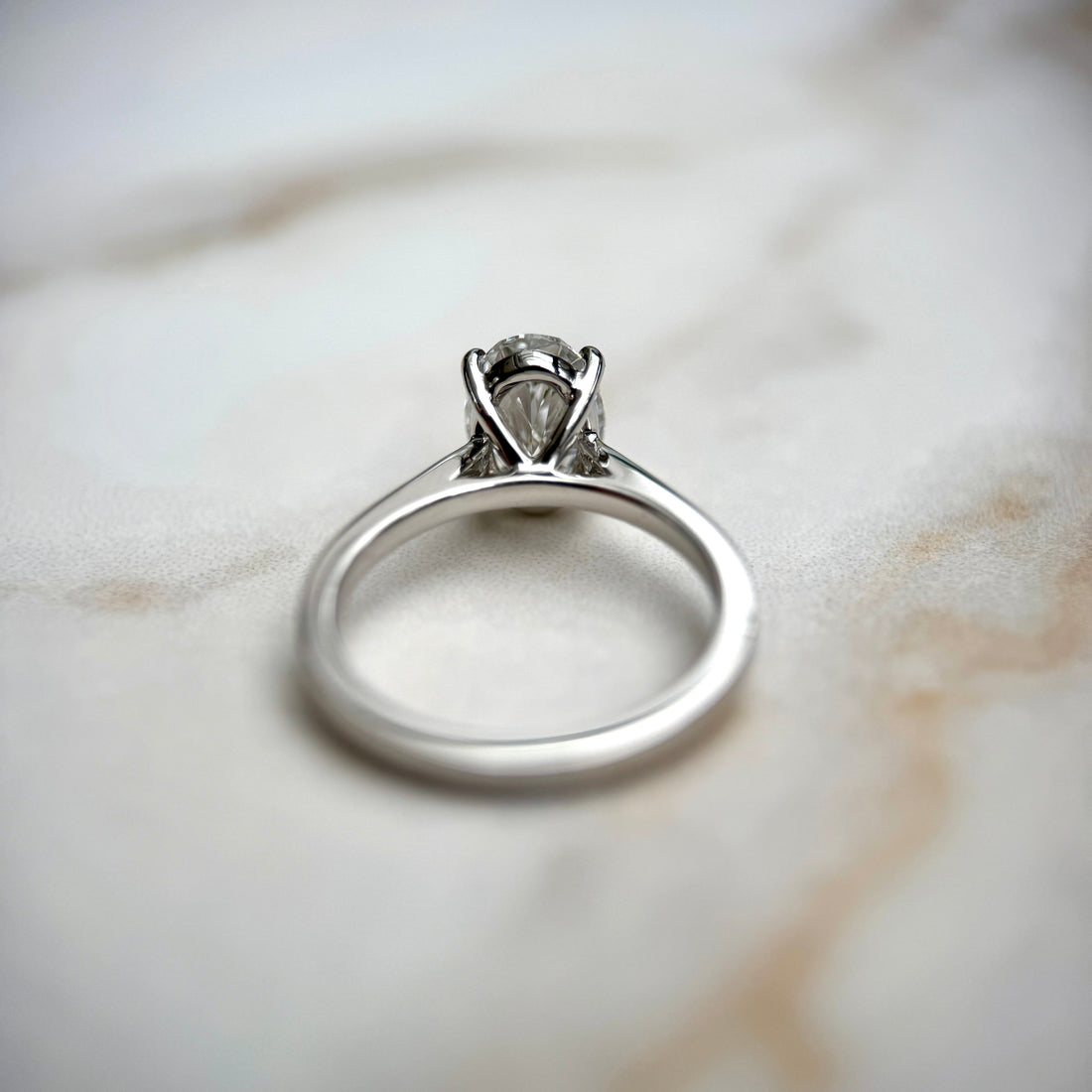 Cathedral Set Classic Oval Cut Solitaire - 1.50ct+ (9mm+, D/E & VVS)