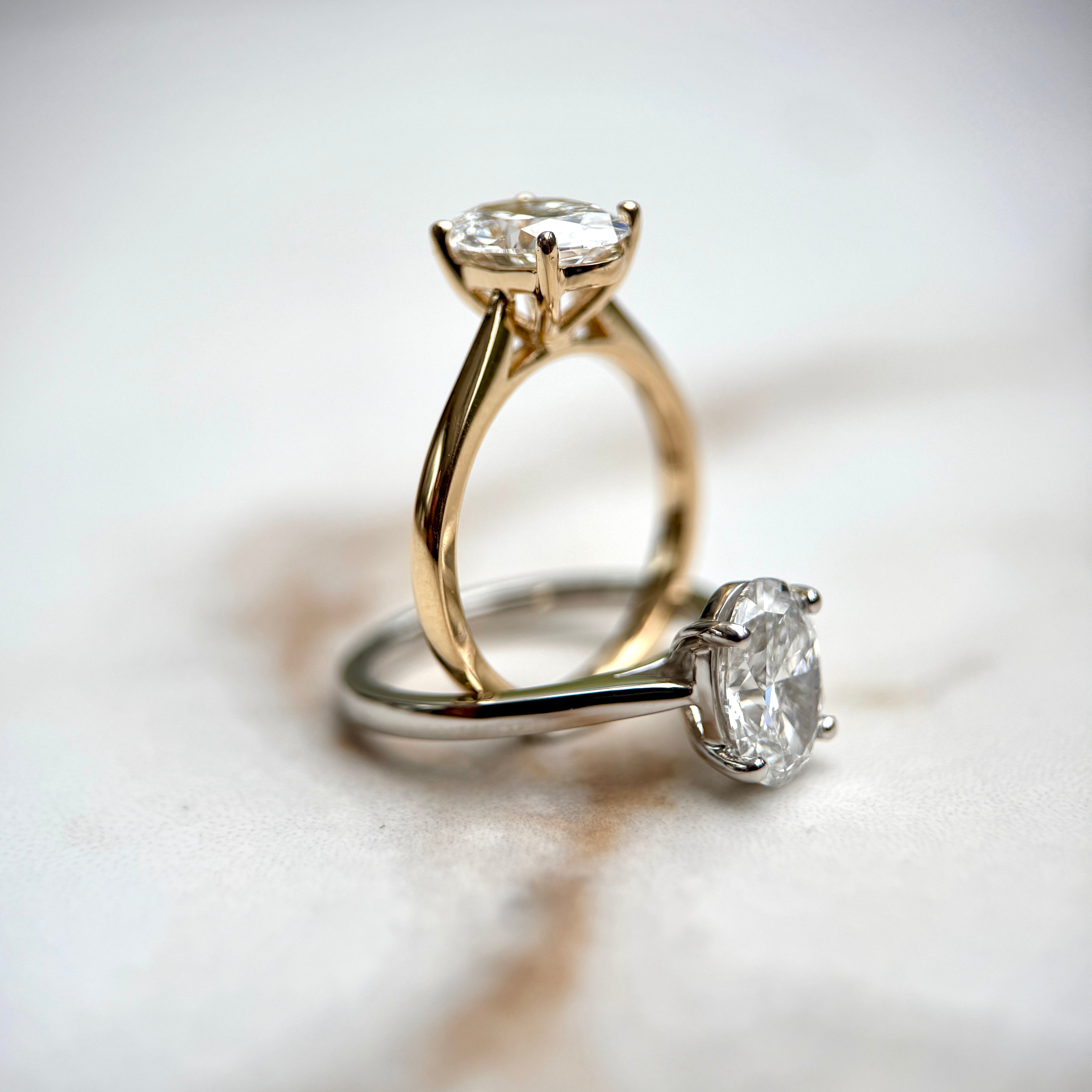 Cathedral Set Classic Oval Cut Solitaire - 1.50ct+ (9mm+, D/E & VVS)