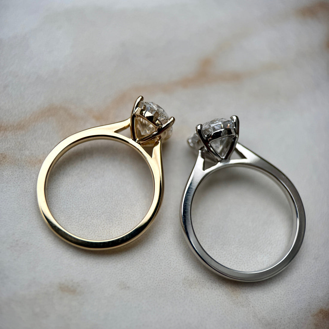 Cathedral Set Classic Oval Cut Solitaire - 1.80ct+ (9.5mm+, D/E & VVS)