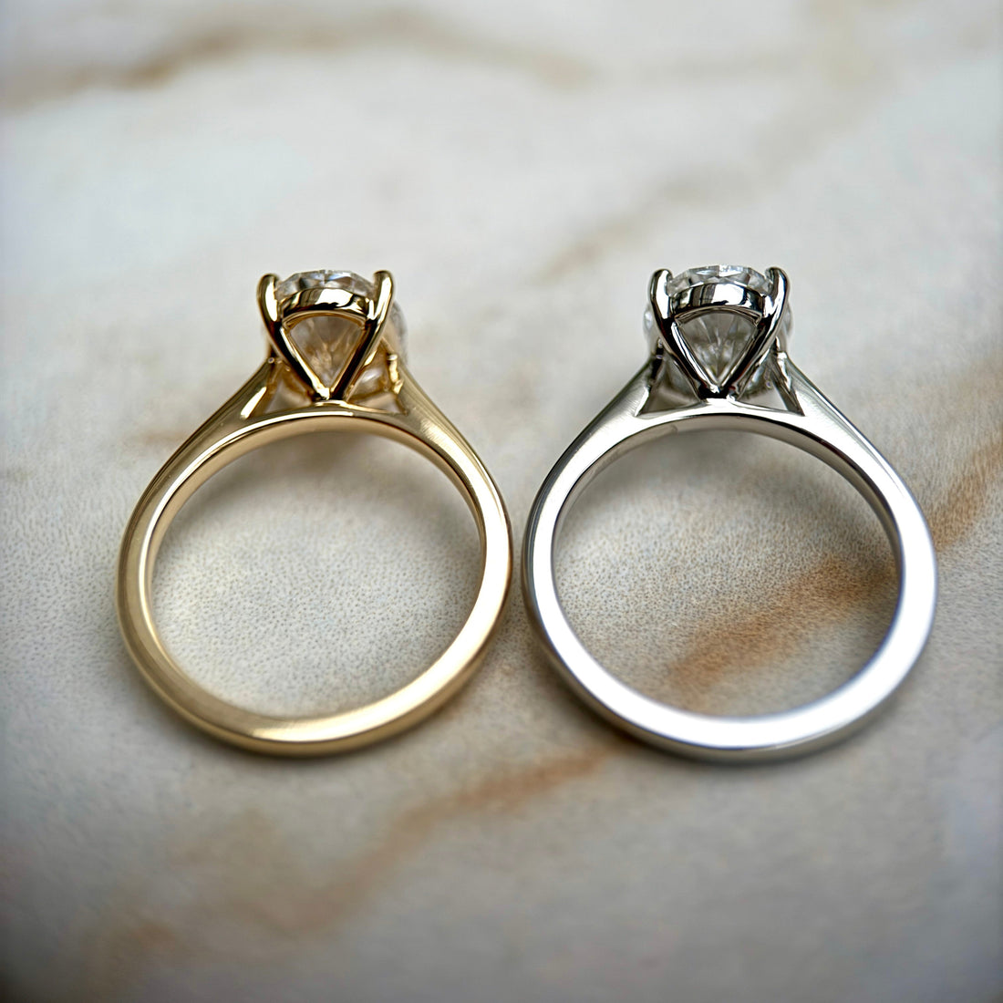 Cathedral Set Classic Oval Cut Solitaire - 2ct+ (10mm+, D/E & VVS)