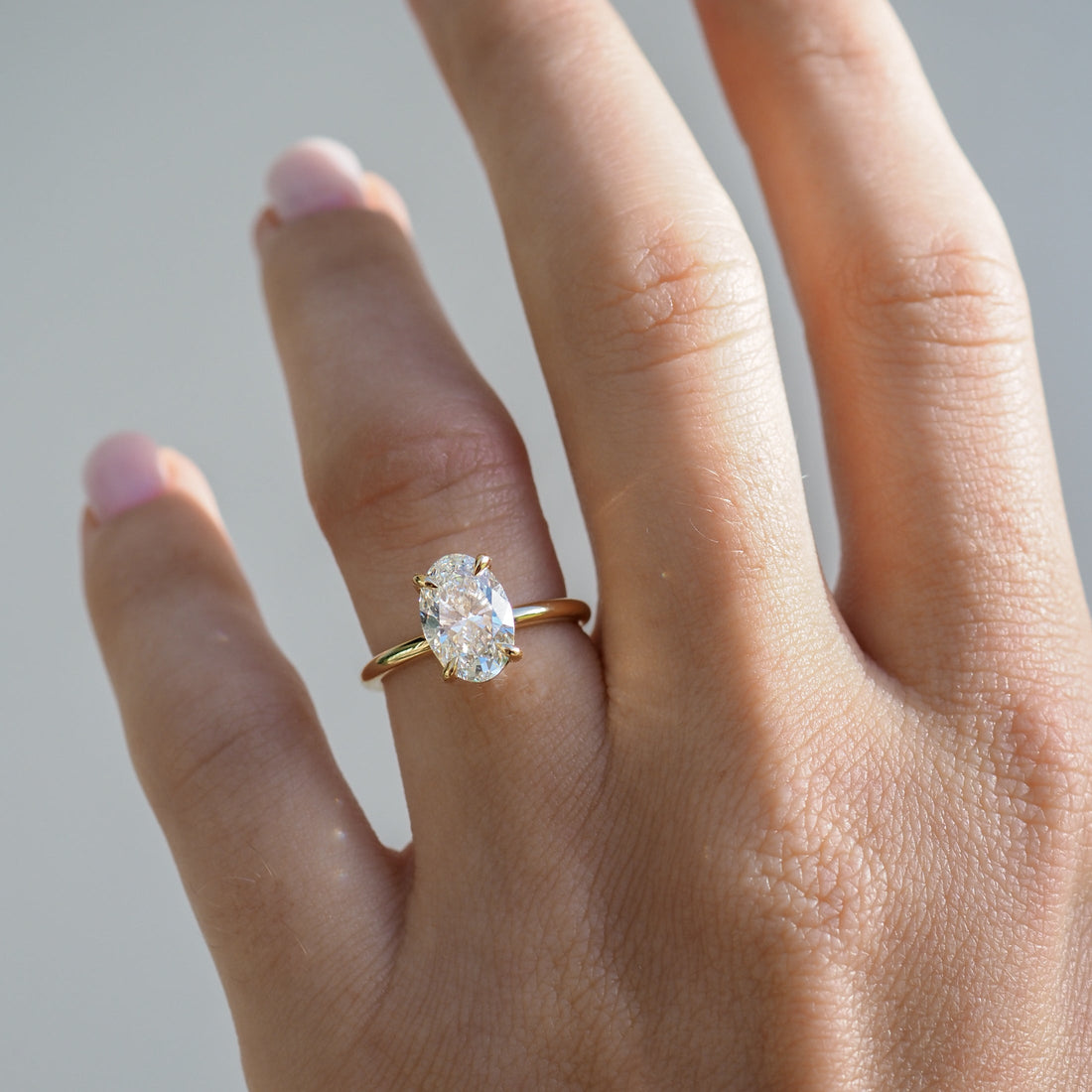 Clara | 2ct Oval Lab-Grown Diamond Solitaire Ring