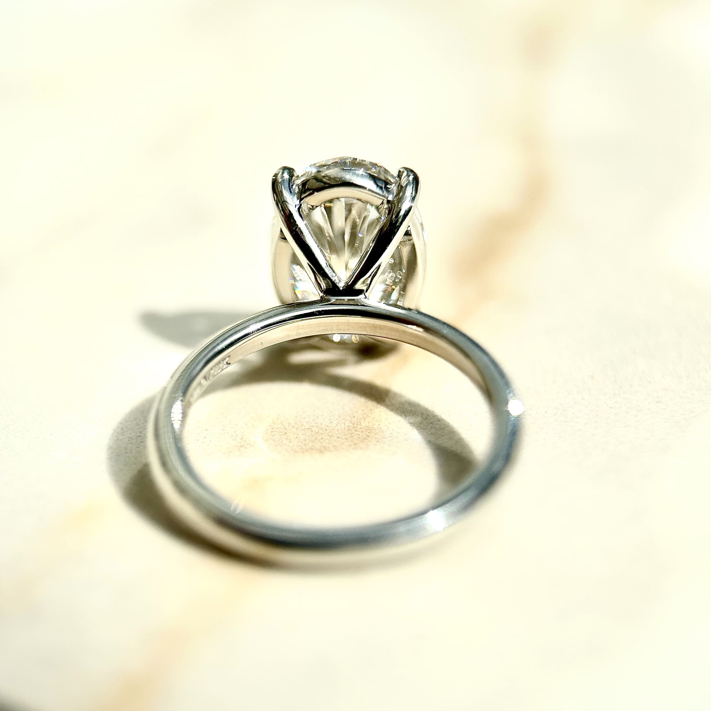 Classic Oval Cut Solitaire - 3ct+ (11.5mm+, D/E & VVS)