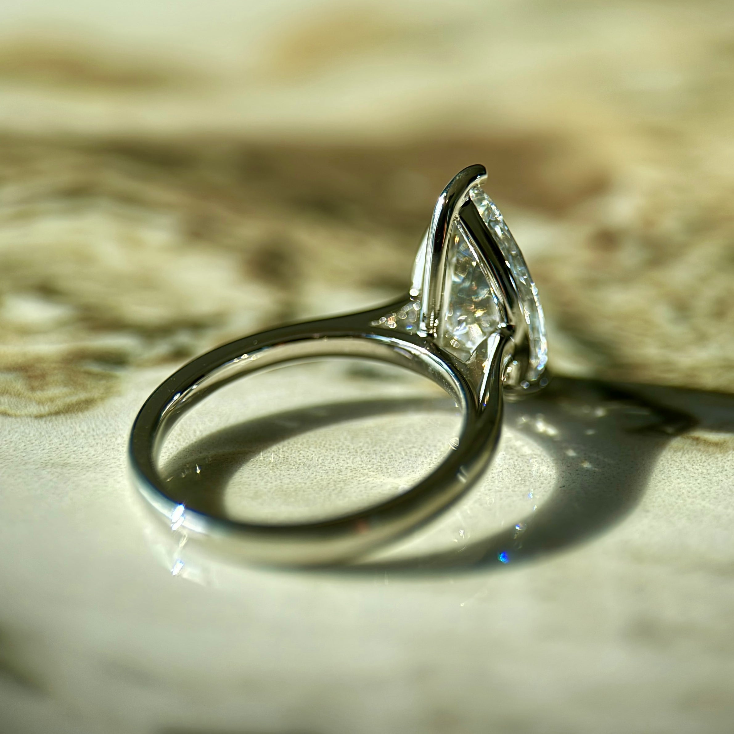 Classic Pear Cut Solitaire - 3ct+ (E/VS1+)