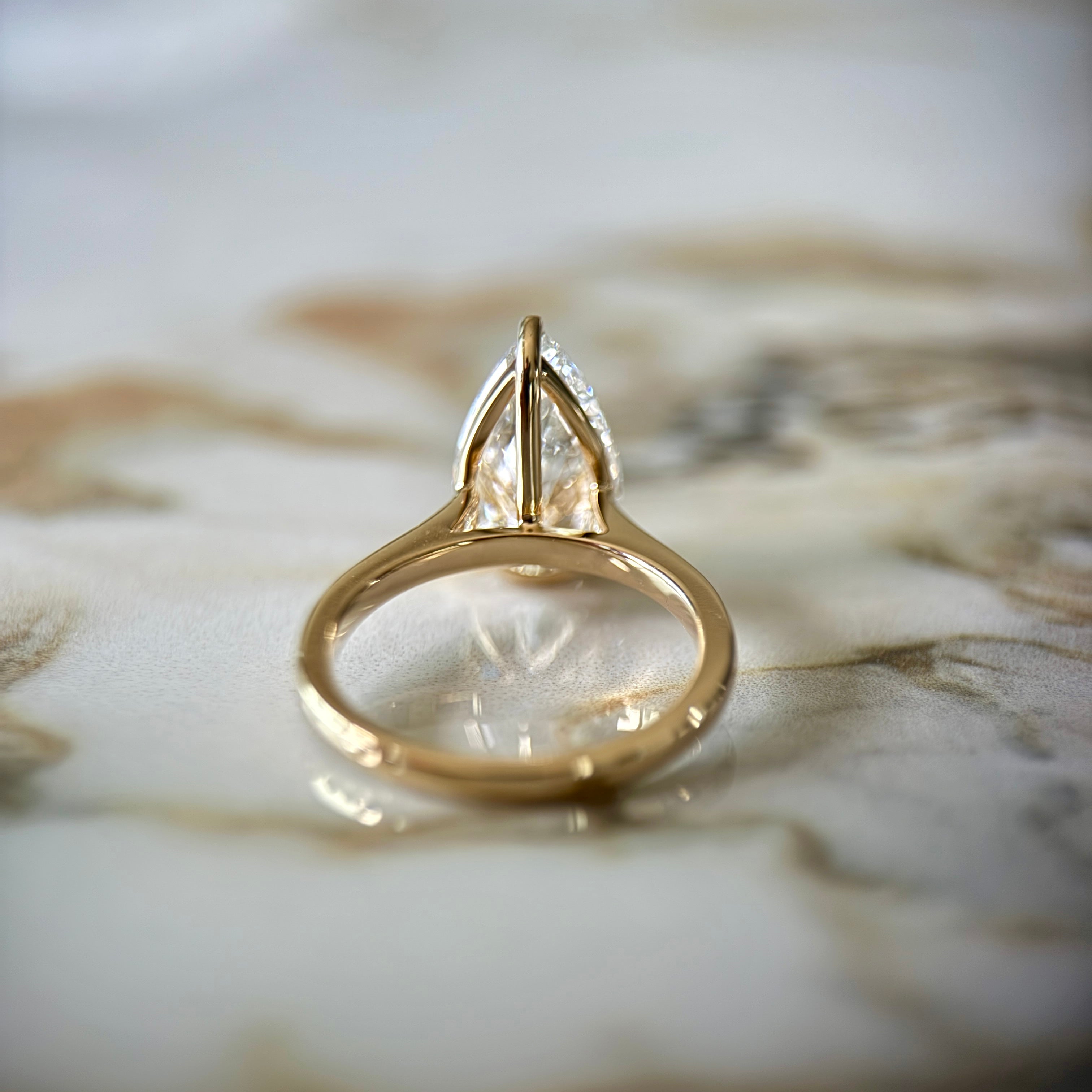 Classic Pear Cut Solitaire - 3ct+ (E/VS1+)