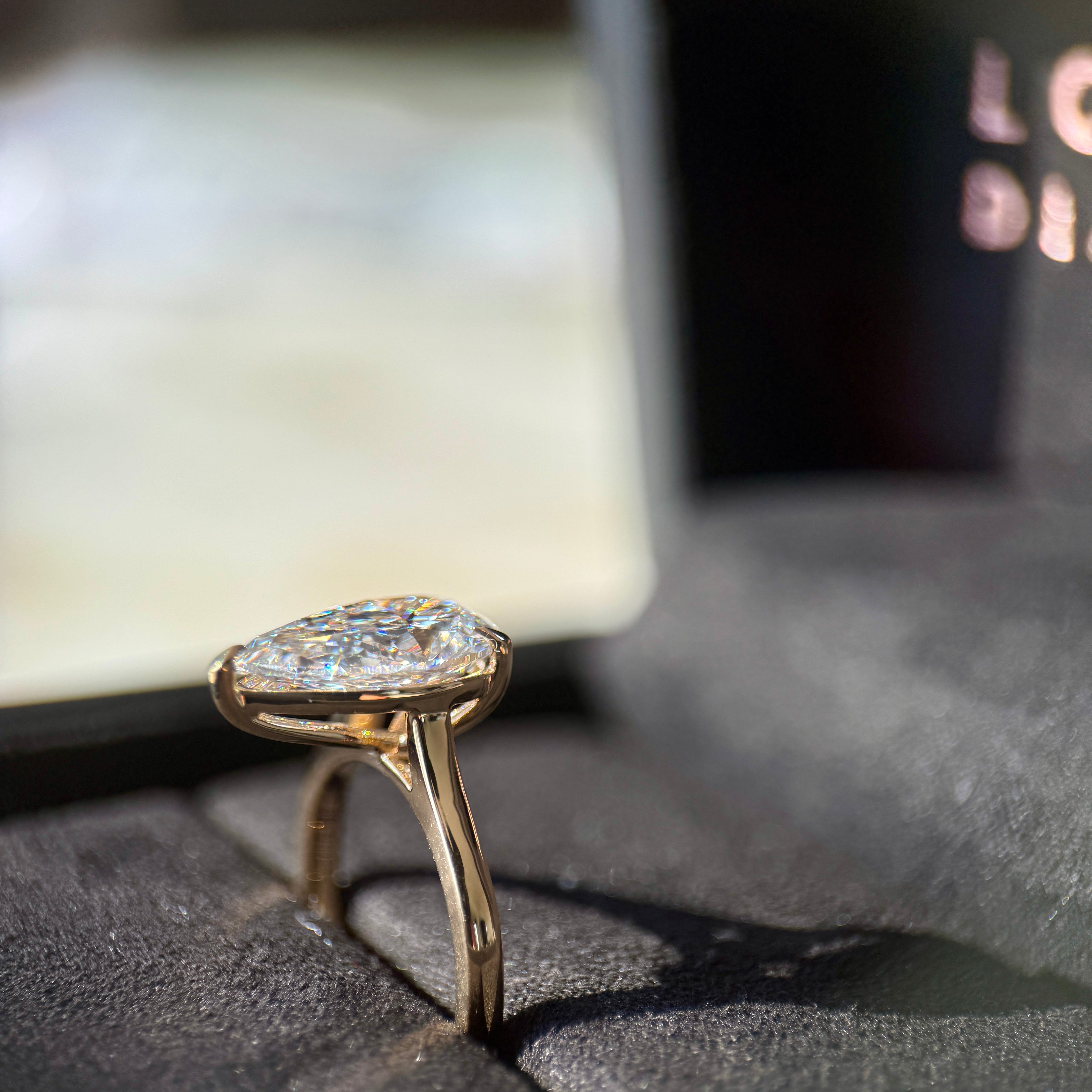 Classic Pear Cut Solitaire - 3ct+ (E/VS1+)