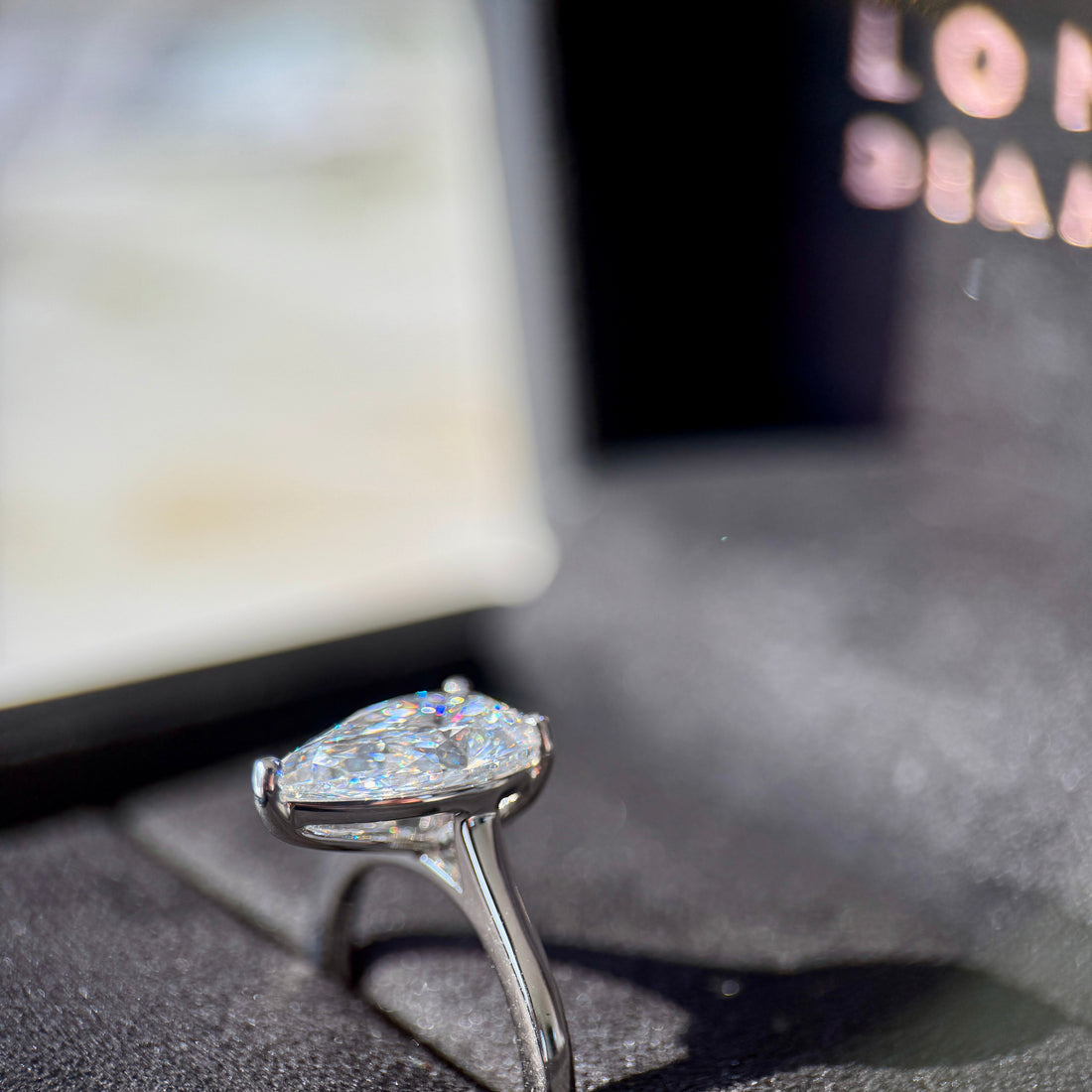 Classic Pear Cut Solitaire - 3ct+ (E/VS1+)