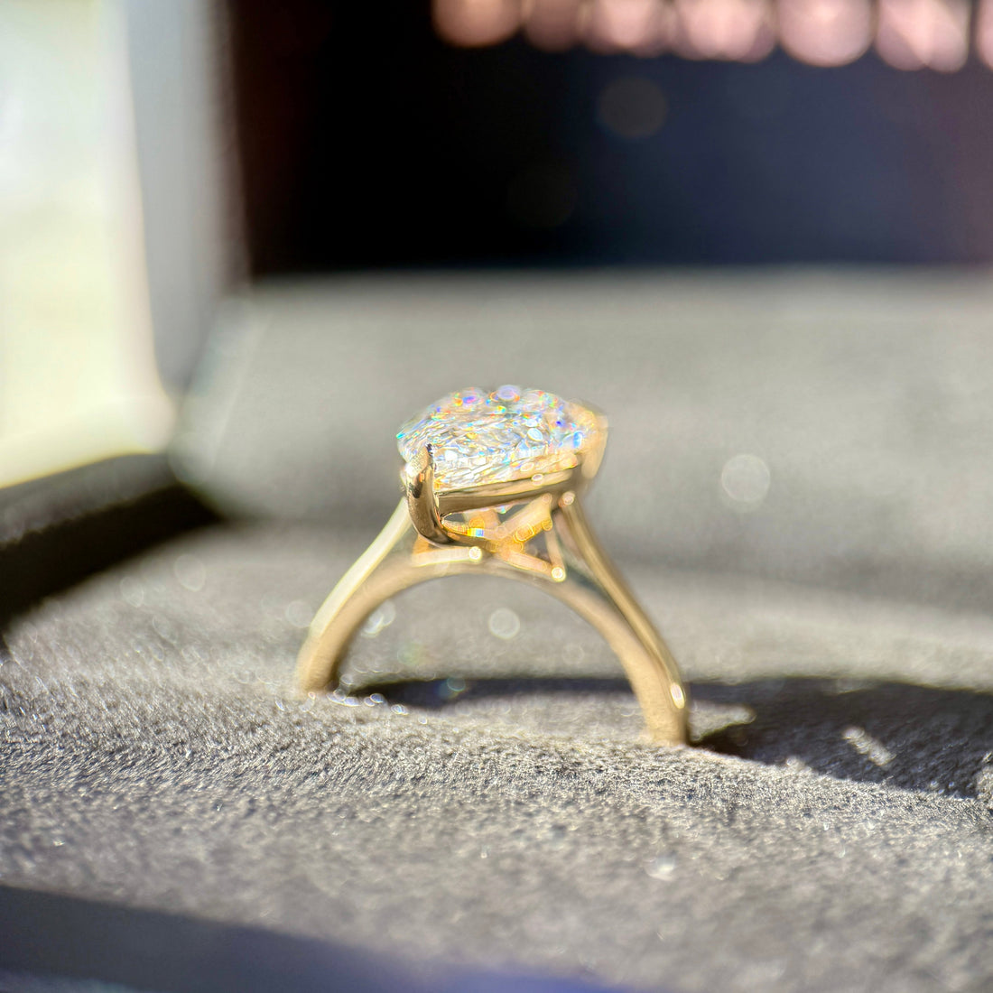 Classic Pear Cut Solitaire - 3ct+ (E/VS1+)