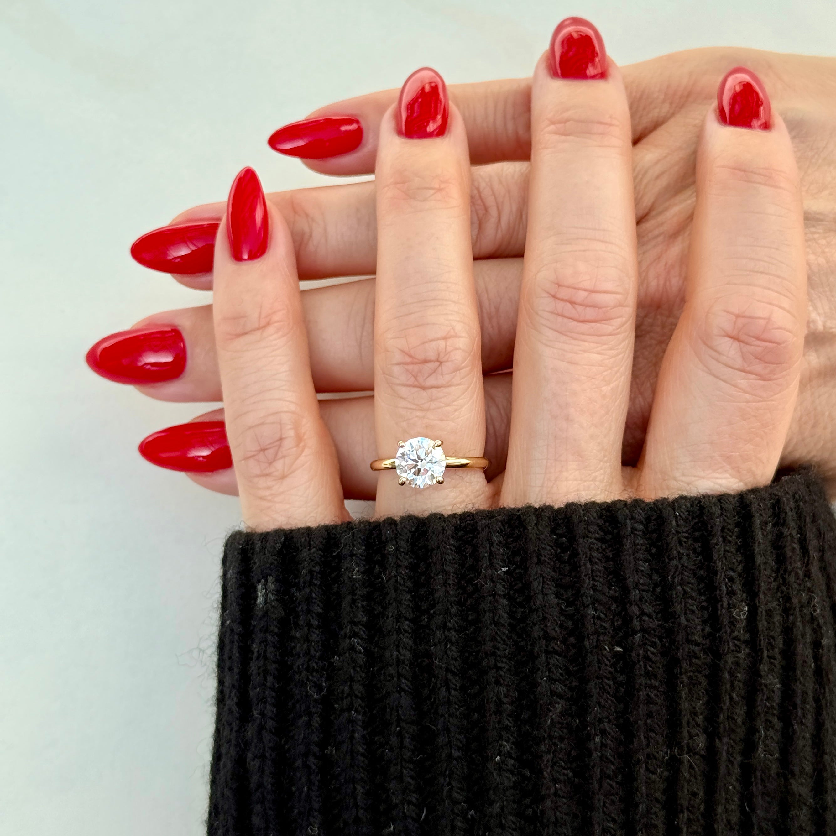 Classic Round Cut Solitaire (4 prong) - 1.50ct+ (7.3mm+, D/E & VVS)