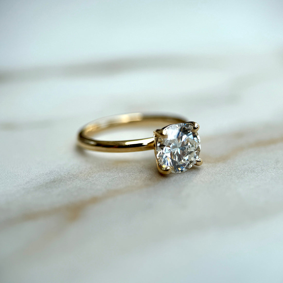 Classic Round Cut Solitaire (4 prong) - 1.50ct+ (7.3mm+, D/E & VVS)