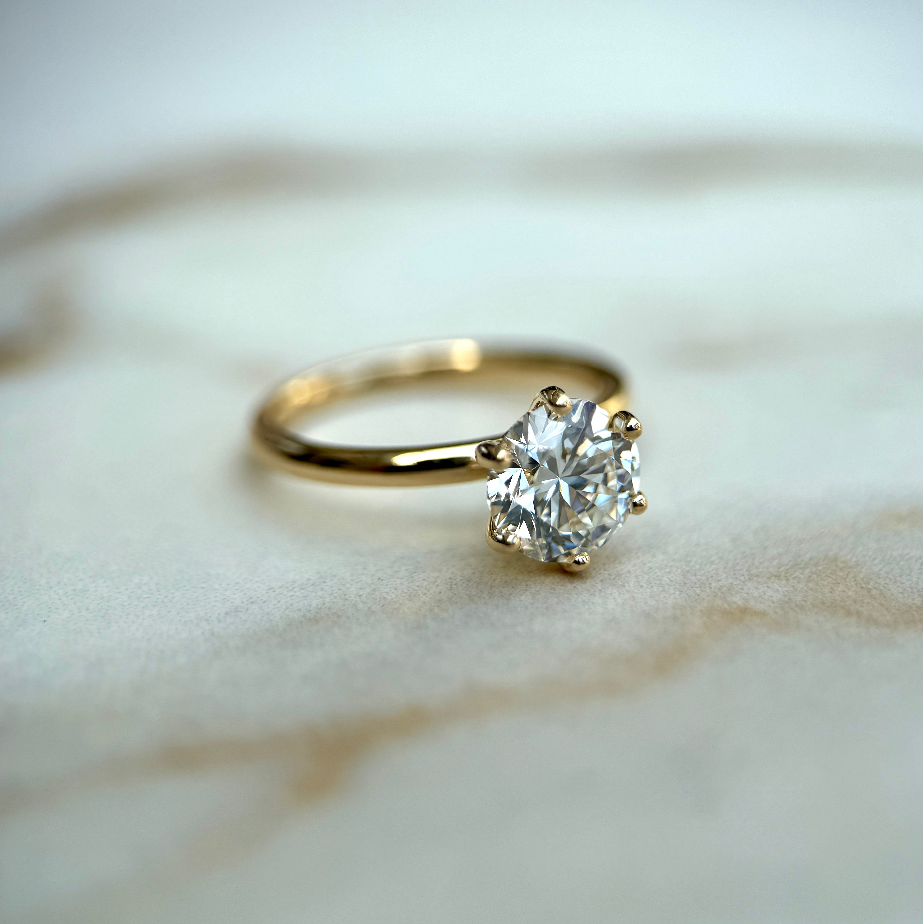 Classic Round Cut Solitaire (6 prong) - 1.50ct+ (7.3mm+, D/E & VVS)