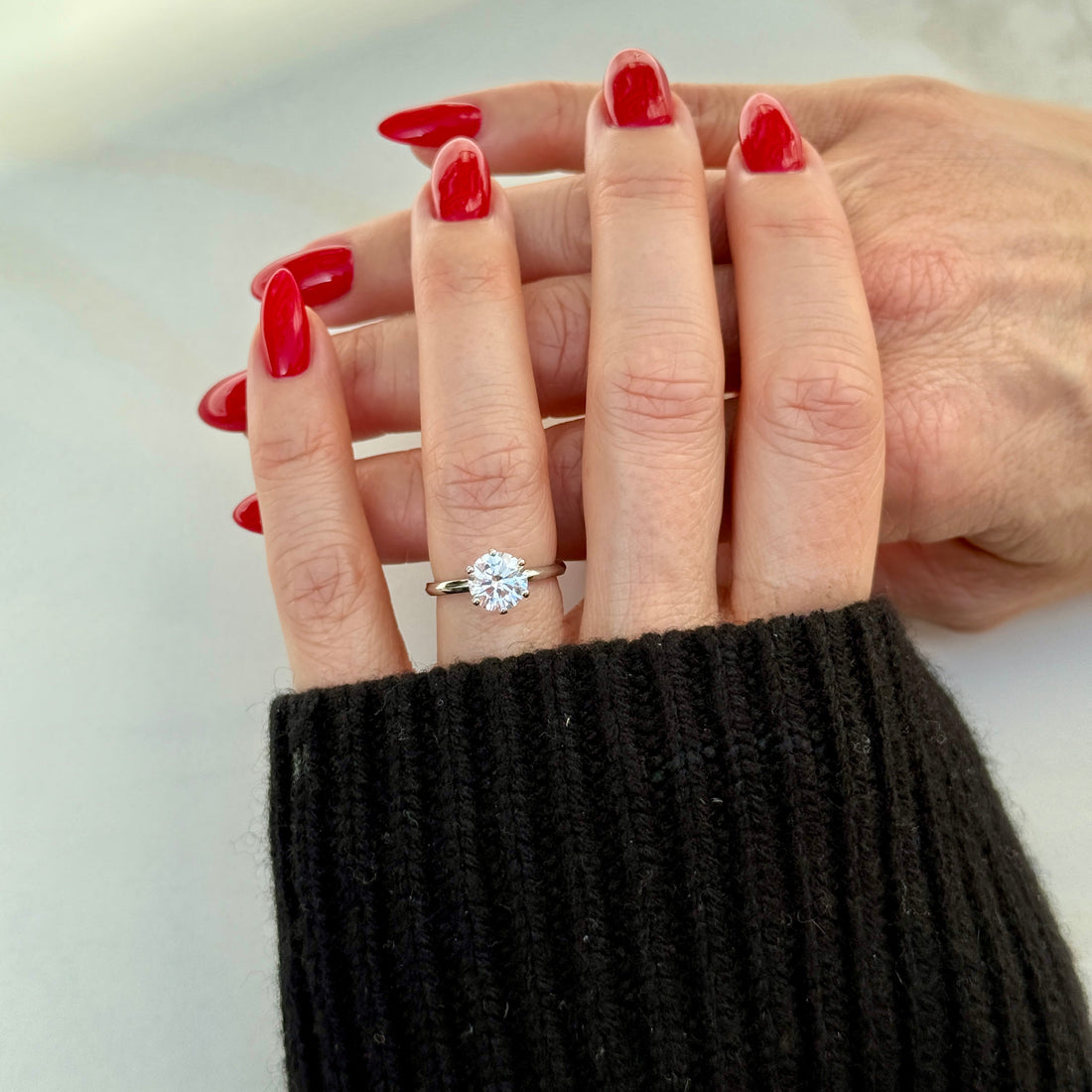 Classic Round Cut Solitaire (6 prong) - 1.50ct+ (7.3mm+, D/E & VVS)