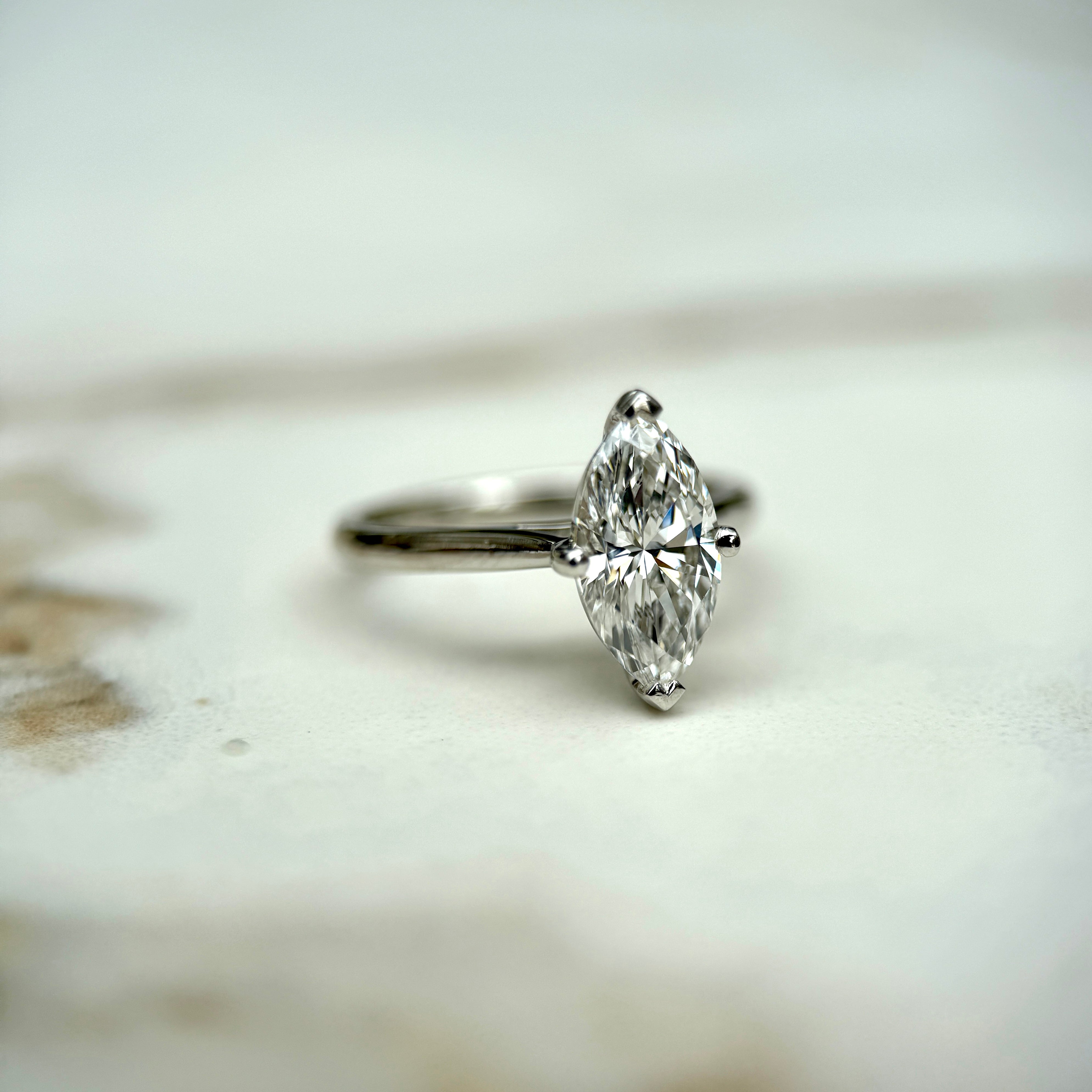 Classic Marquise Cut Solitaire - 1.5ct+ (11mm+, D/E & VVS)