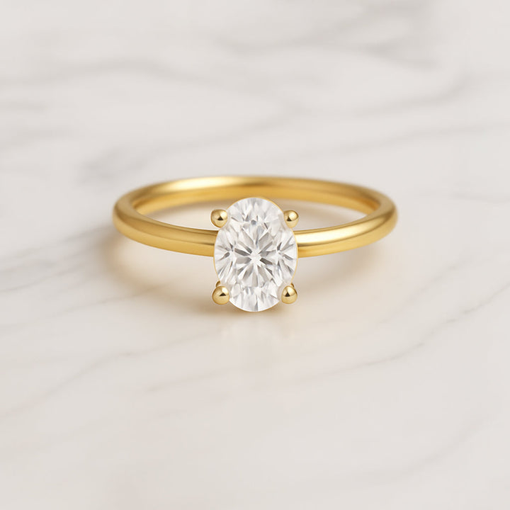 Classic Oval Cut Solitaire - 0.90ct+ (7.7mm+, D/E & VVS)