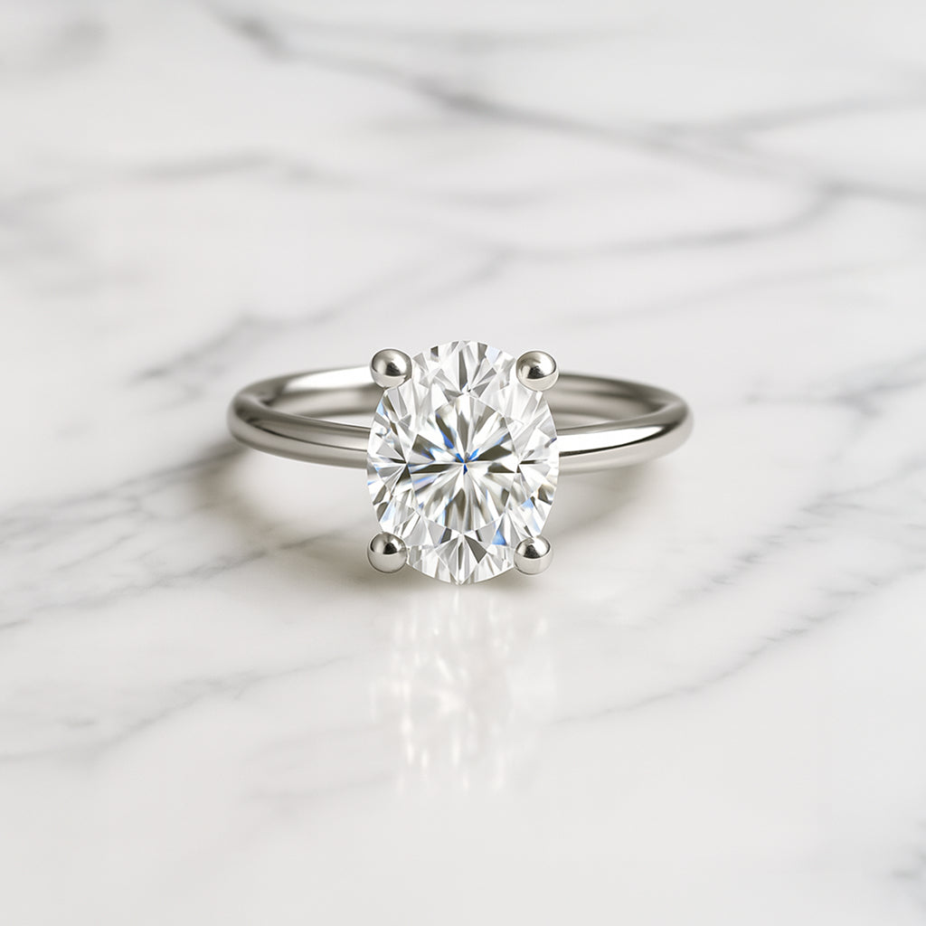Classic Oval Cut Solitaire - 1.50ct+ (9mm+, D/E & VVS)