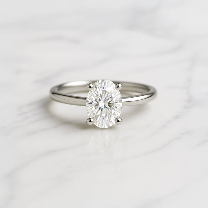 Classic Oval Cut Solitaire - 1ct+ (8mm+, D/E & VVS)