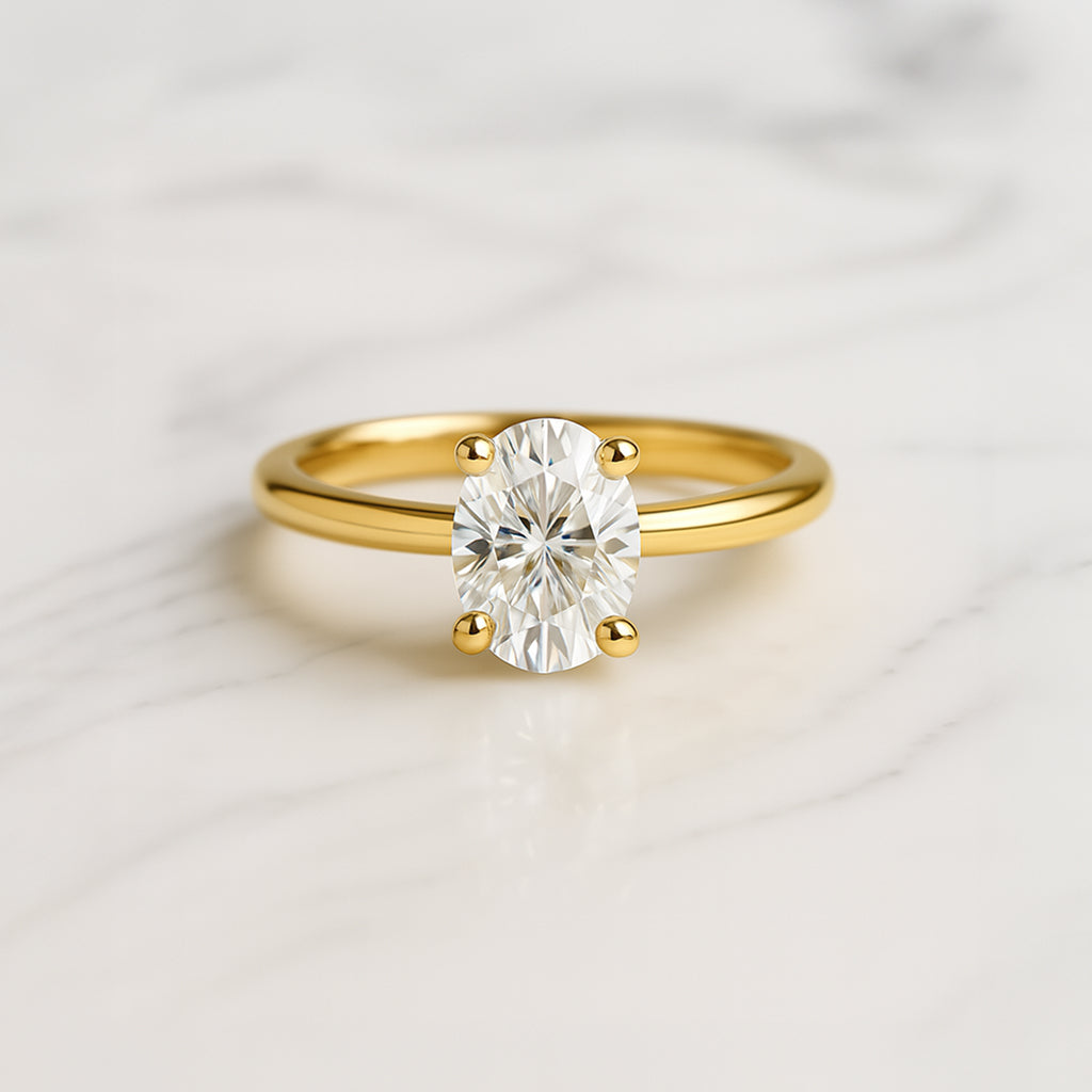 Classic Oval Cut Solitaire - 1ct+ (8mm+, D/E & VVS)