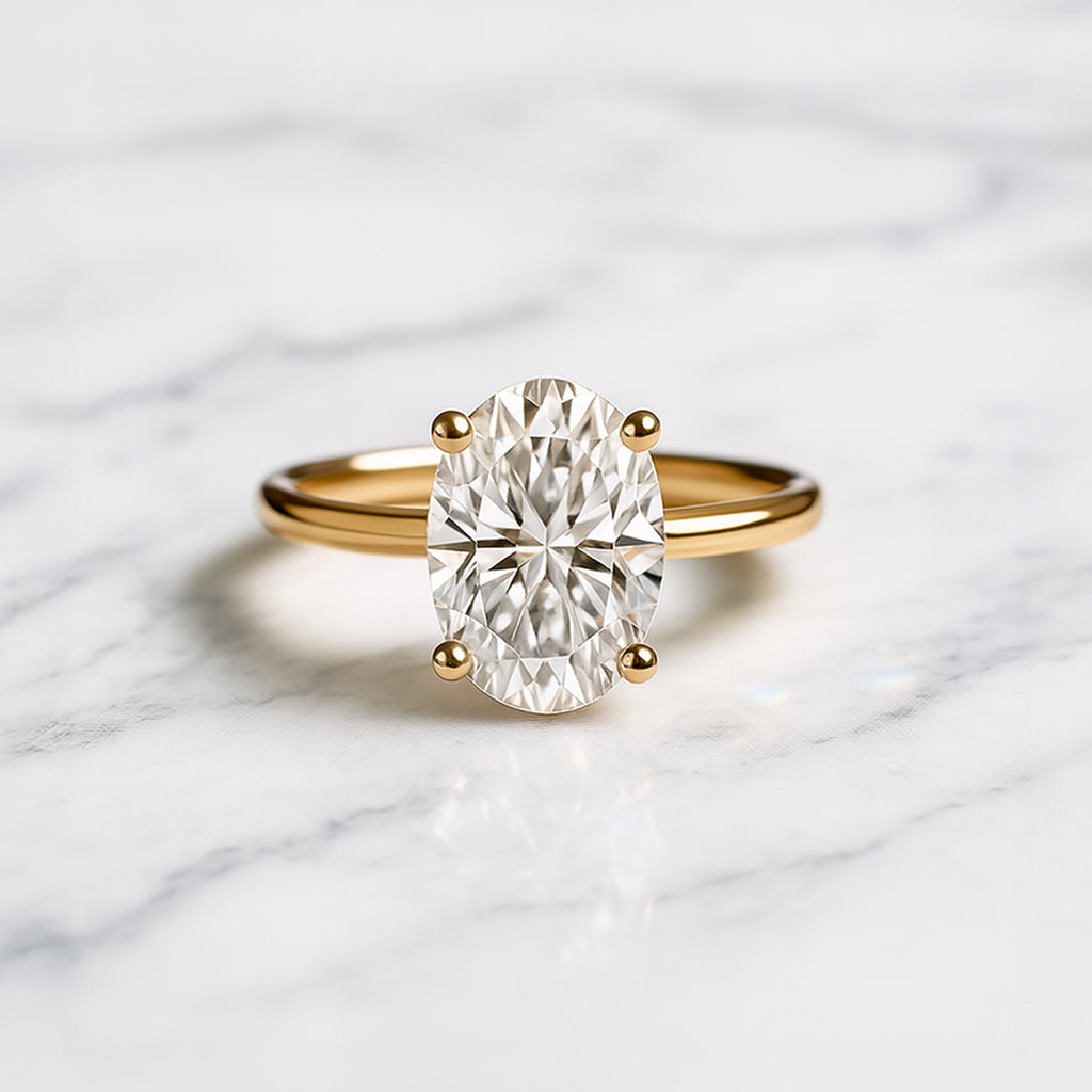 Classic Oval Cut Solitaire - 2.50ct+ (10.5mm+, D/E & VVS)