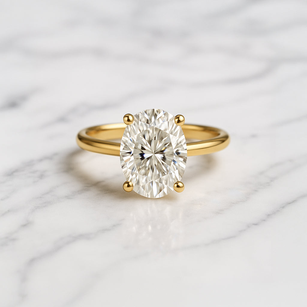 Classic Oval Cut Solitaire - 2ct+ (10mm+, D/E & VVS)