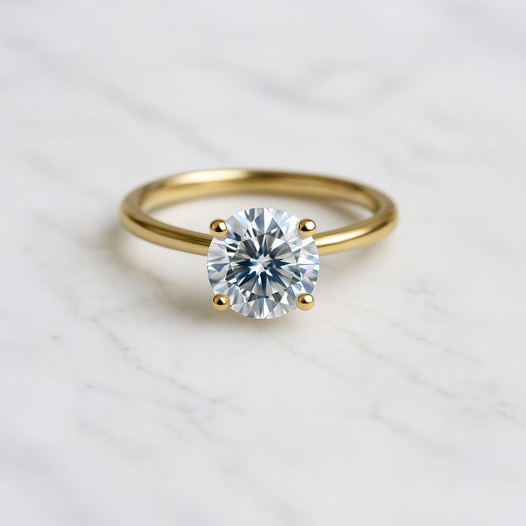 Classic Round Cut Solitaire (4 prong) - 1.50ct+ (7.3mm+, D/E & VVS)