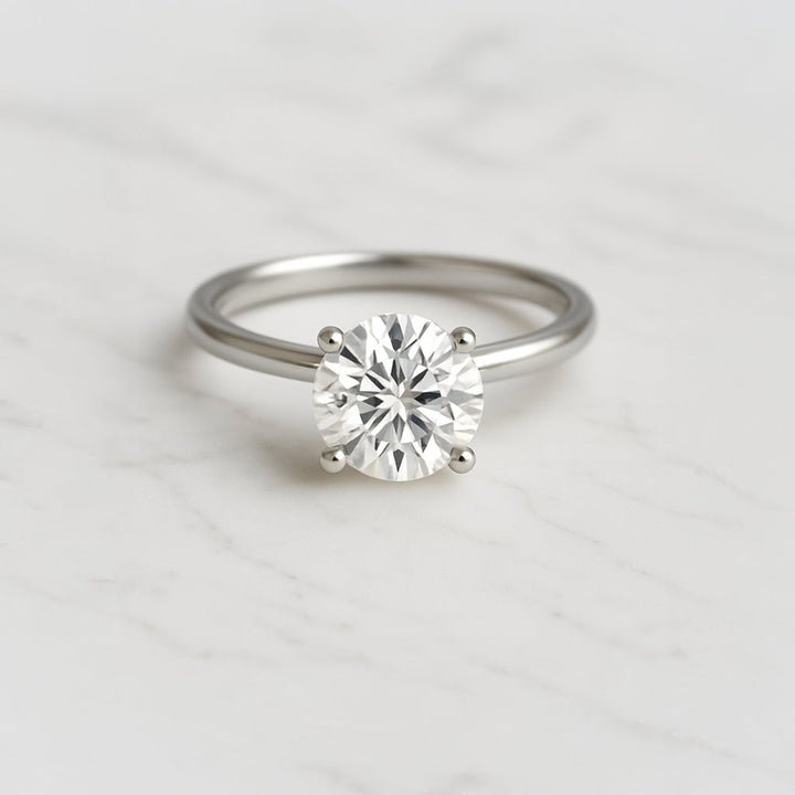 Classic Round Cut Solitaire (4 prong) - 1.50ct+ (7.3mm+, D/E & VVS)