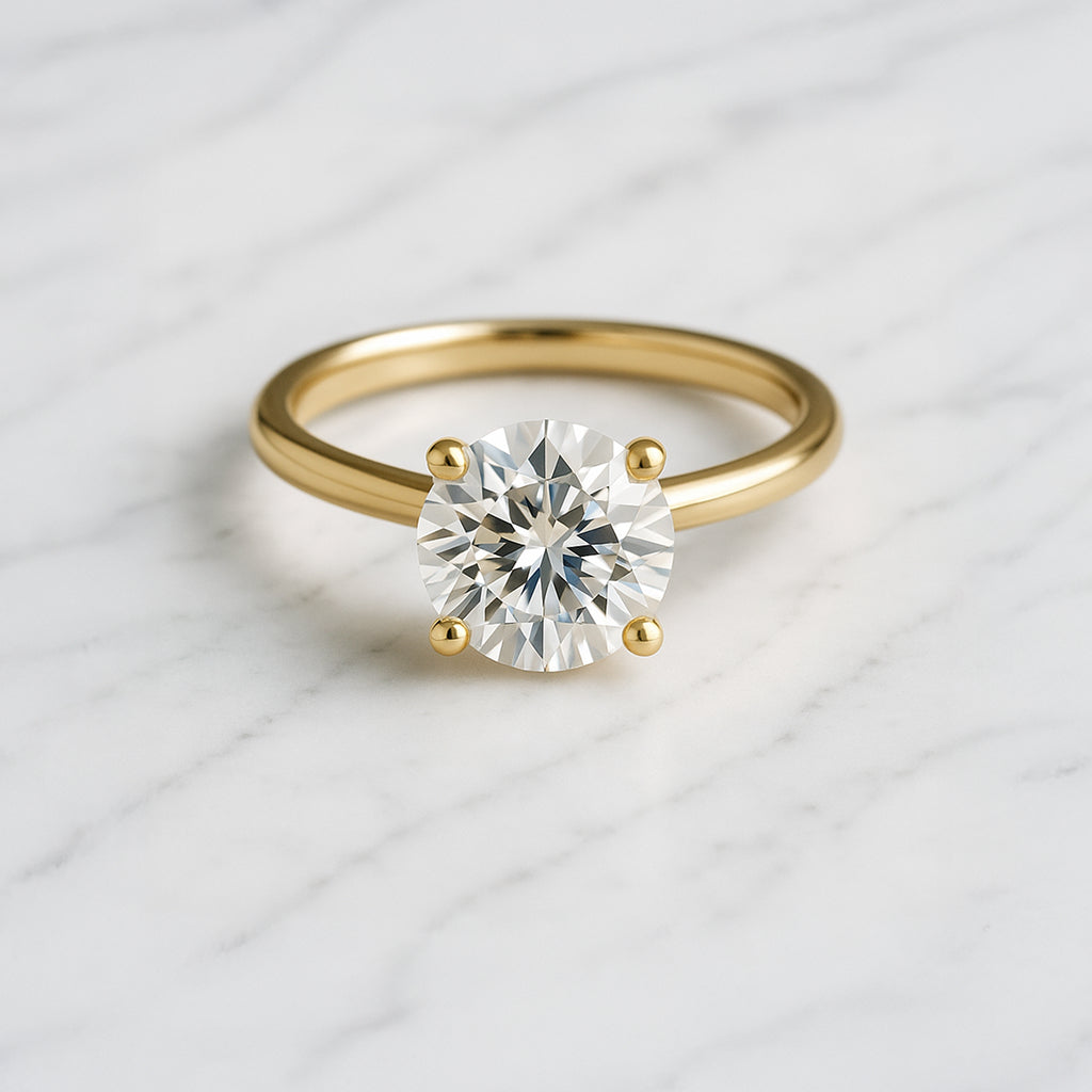 Classic Round Cut Solitaire (4 prong) - 1.80ct+ (8mm+, D/E & VVS)