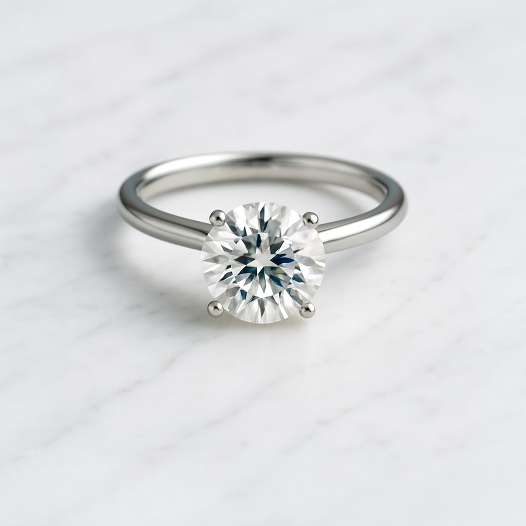 Classic Round Cut Solitaire (4 prong) - 1.80ct+ (8mm+, D/E & VVS)