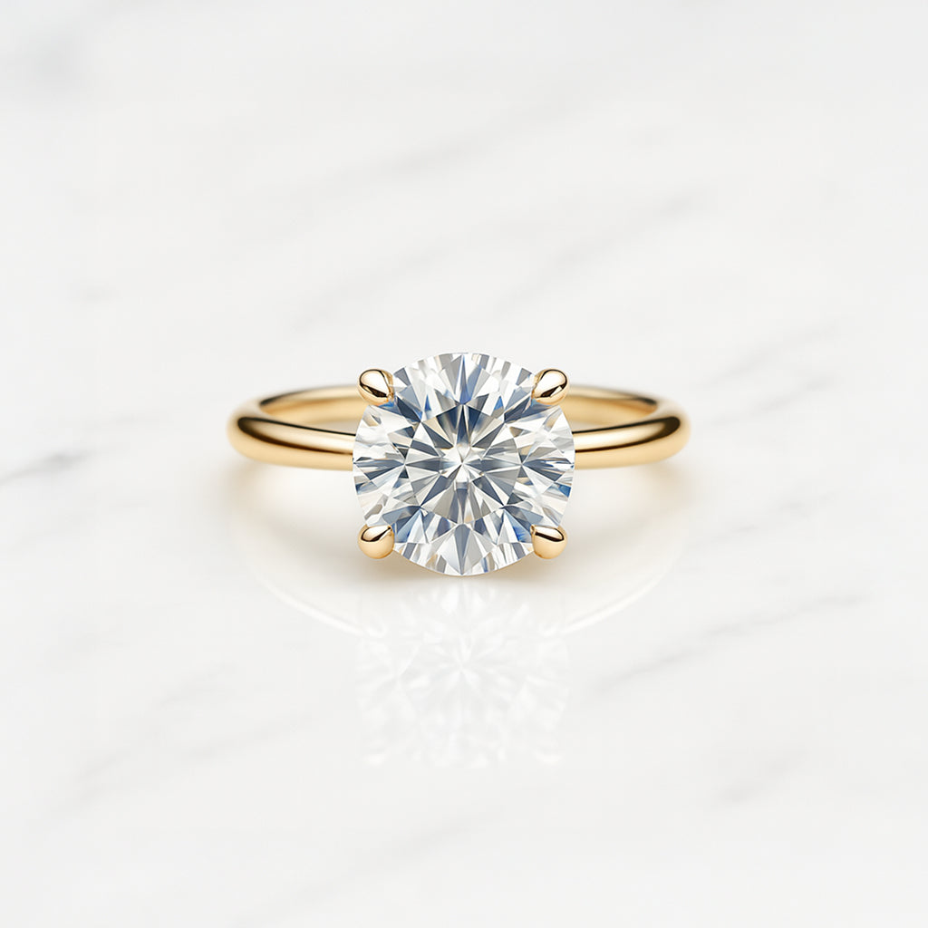 Classic Round Cut Solitaire (4 prong) - 2ct+ (8.2mm+, D/E & VVS)